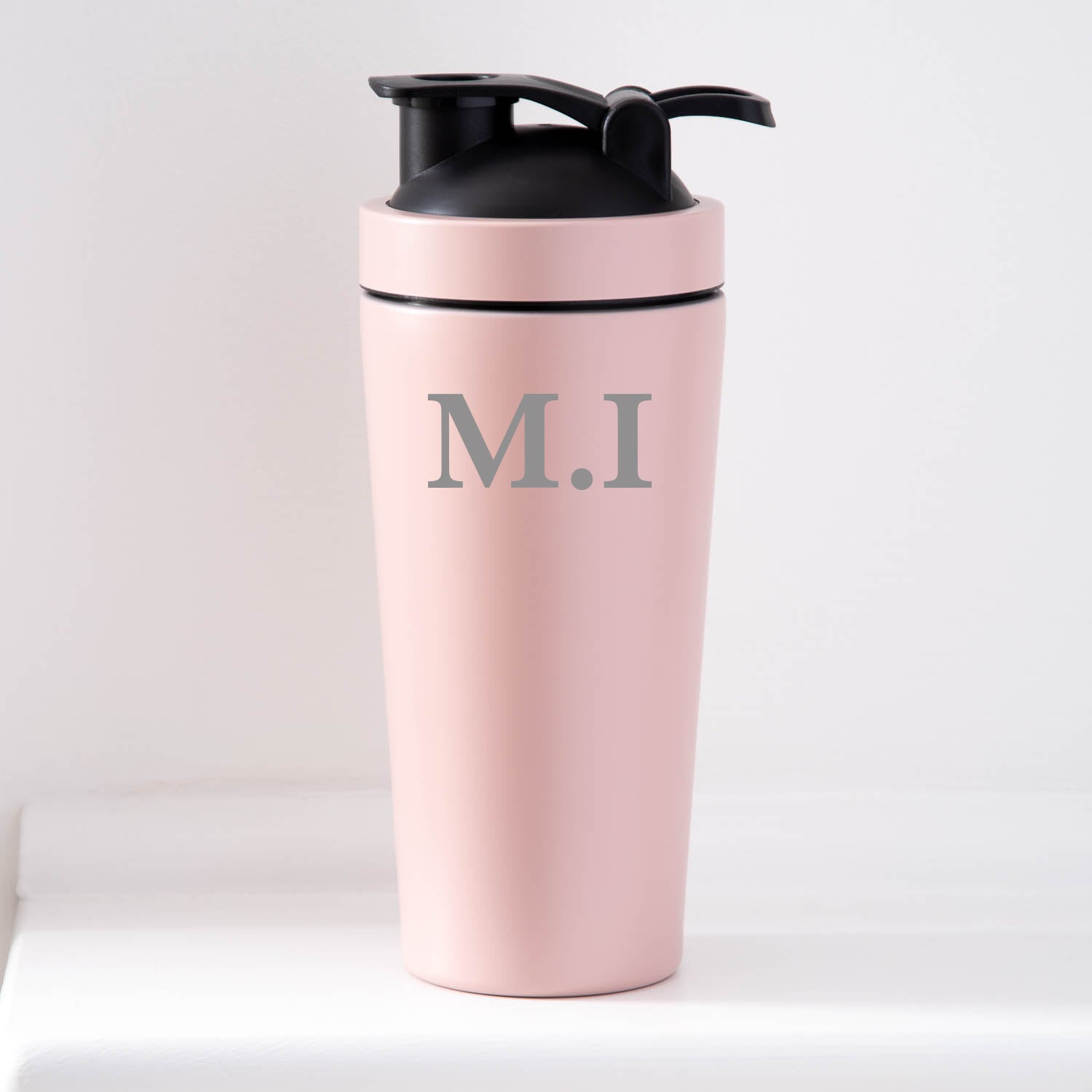 Personalised Initials Protein Shaker Bottle - Pink - Protein Shaker Bottles