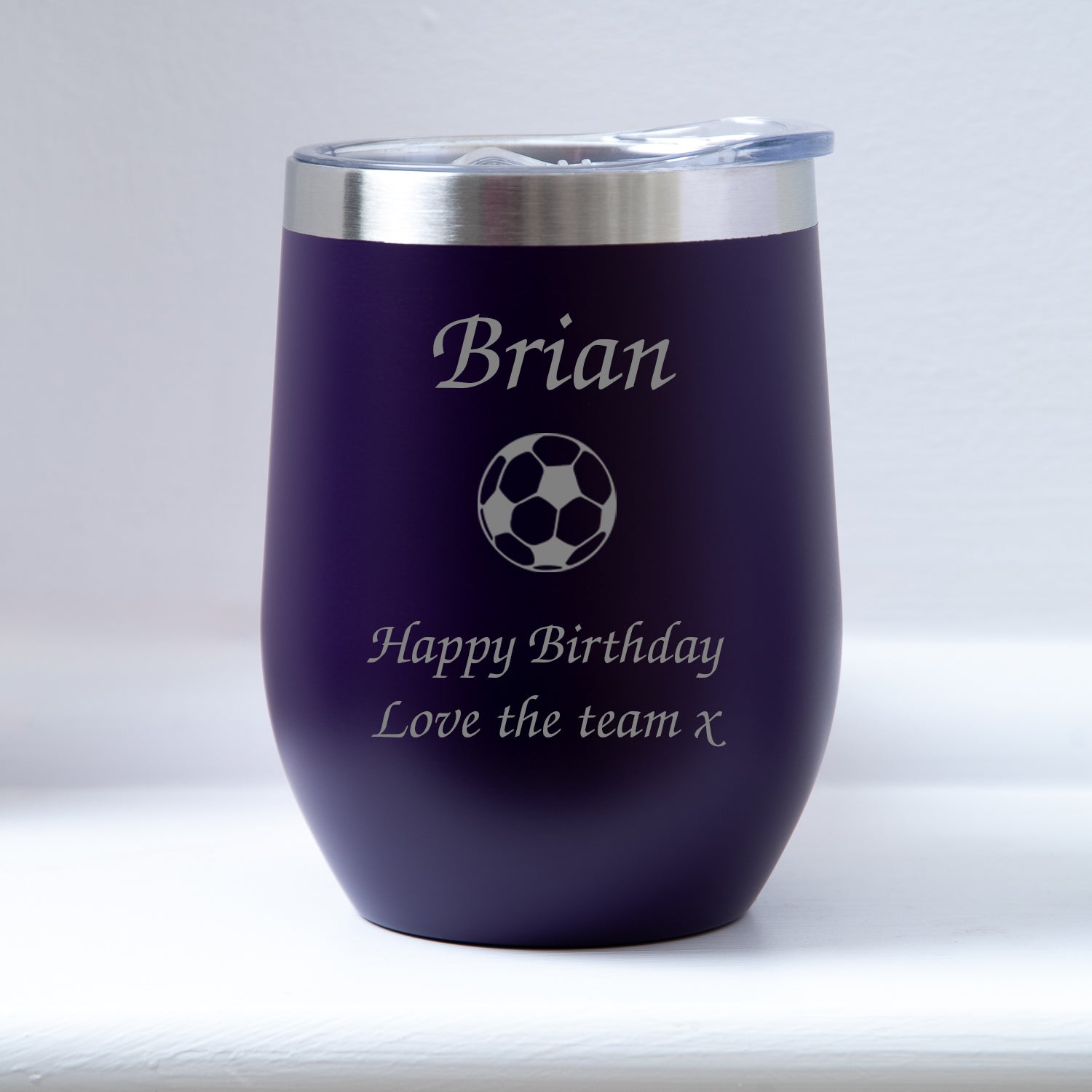 Personalised Football Thermos Insulated Travel Tumbler