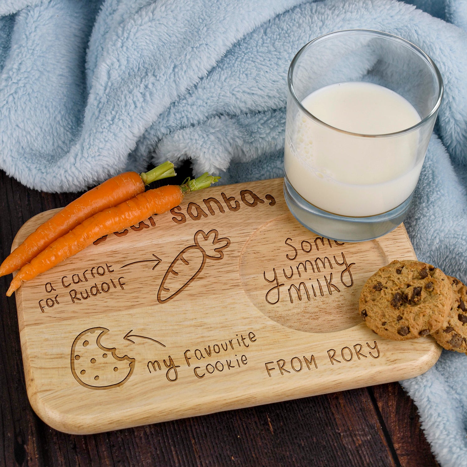 Personalised Dear Santa Wooden Tea Board - Tea Board