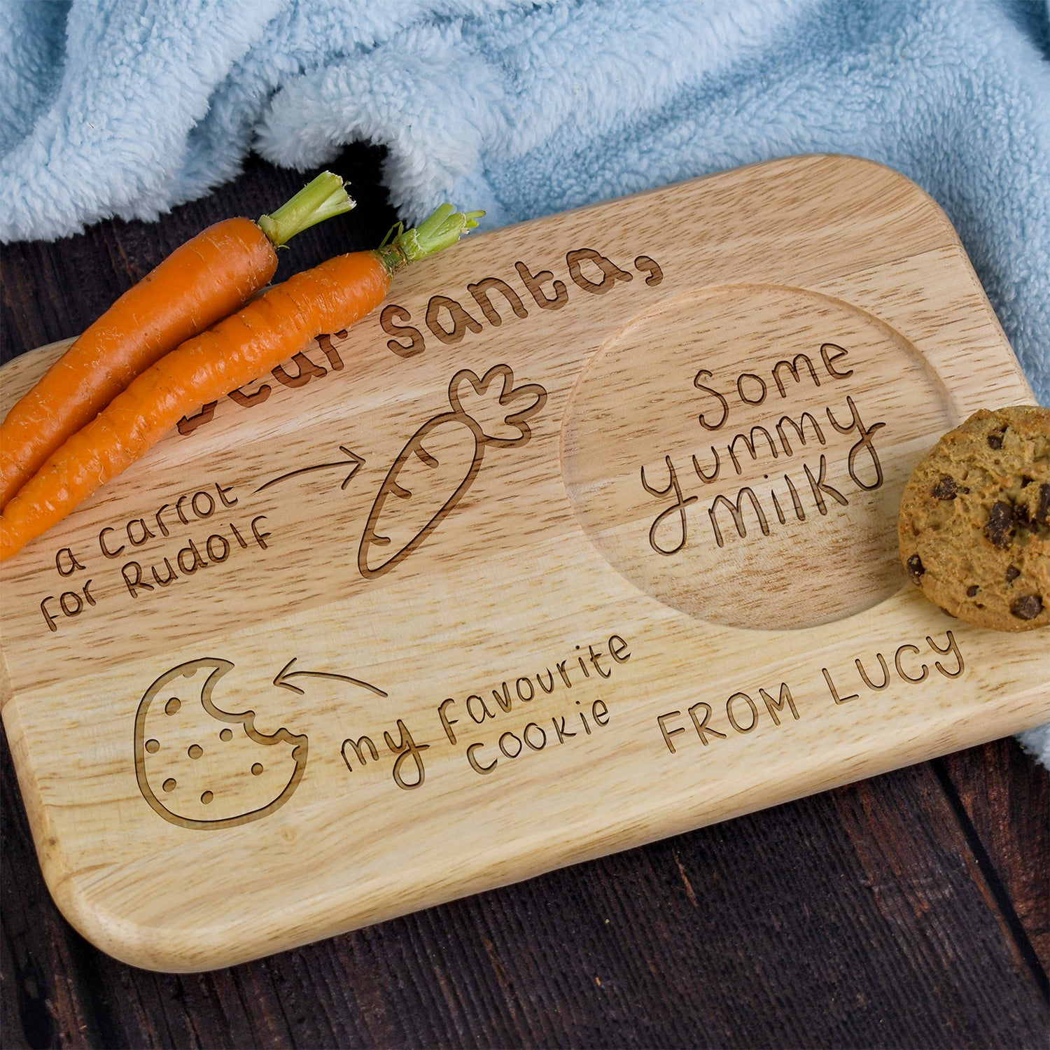 Personalised Dear Santa Wooden Tea Board - Tea Board