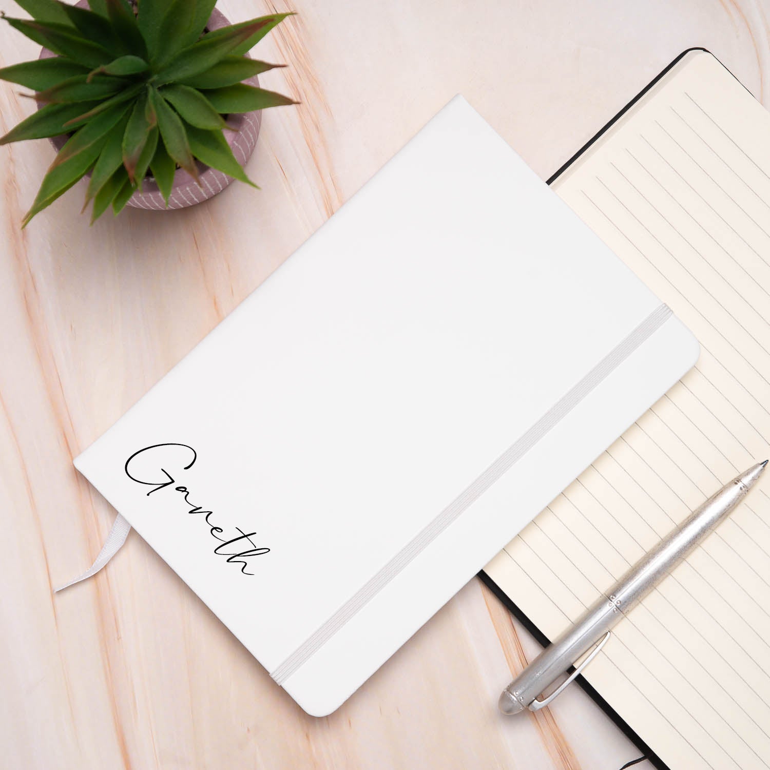 Personalised Script Name PU A5 Notebook