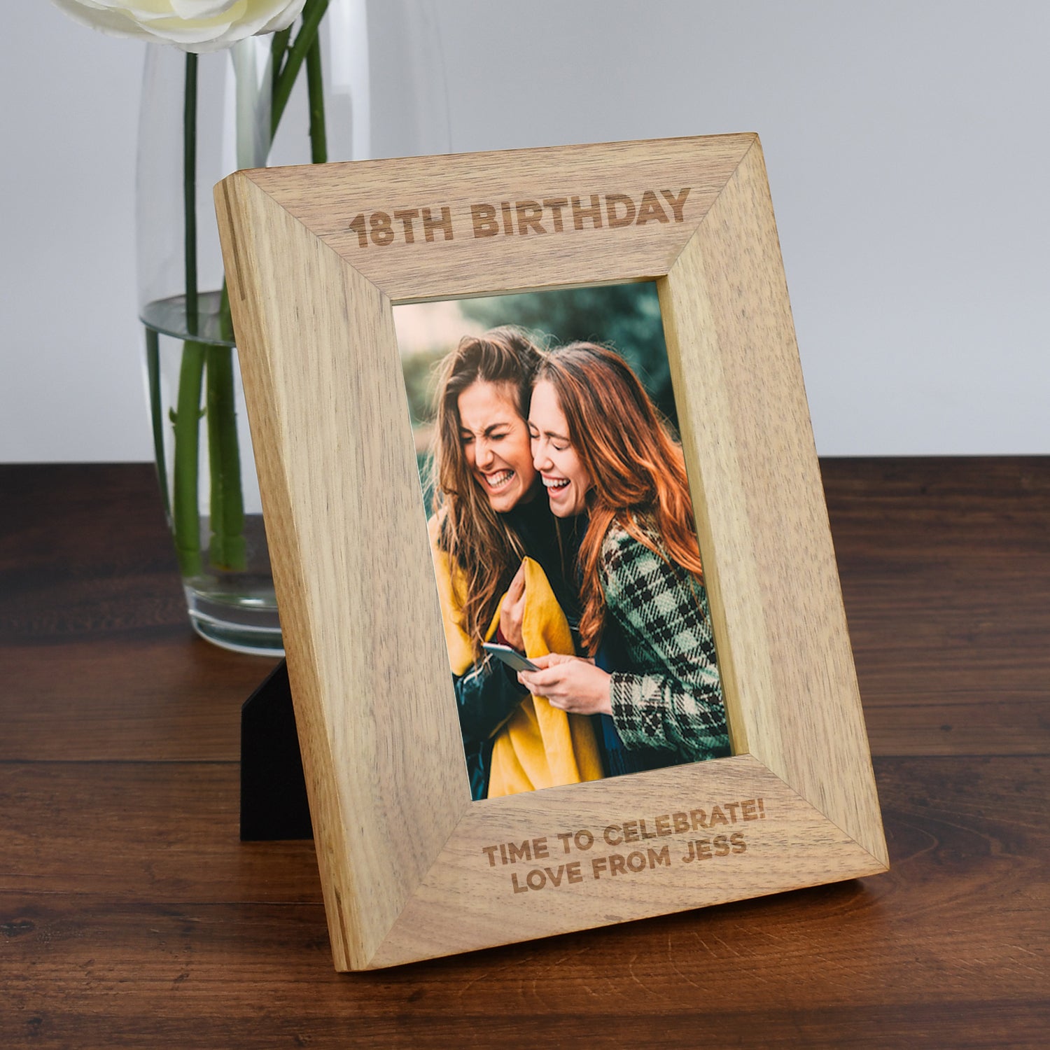Personalised Wooden 4x6 18th Birthday Frame - Photo Frames