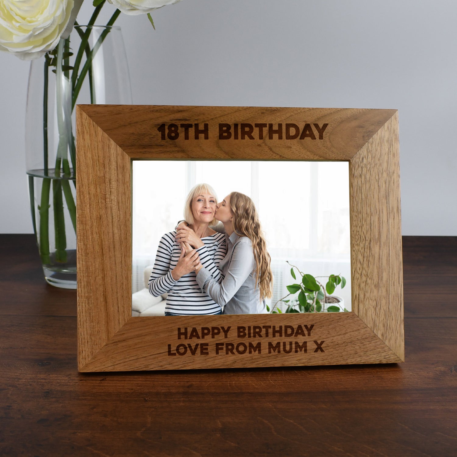 Personalised Wooden 7x5 Landscape 18th Birthday Frame - Photo Frames