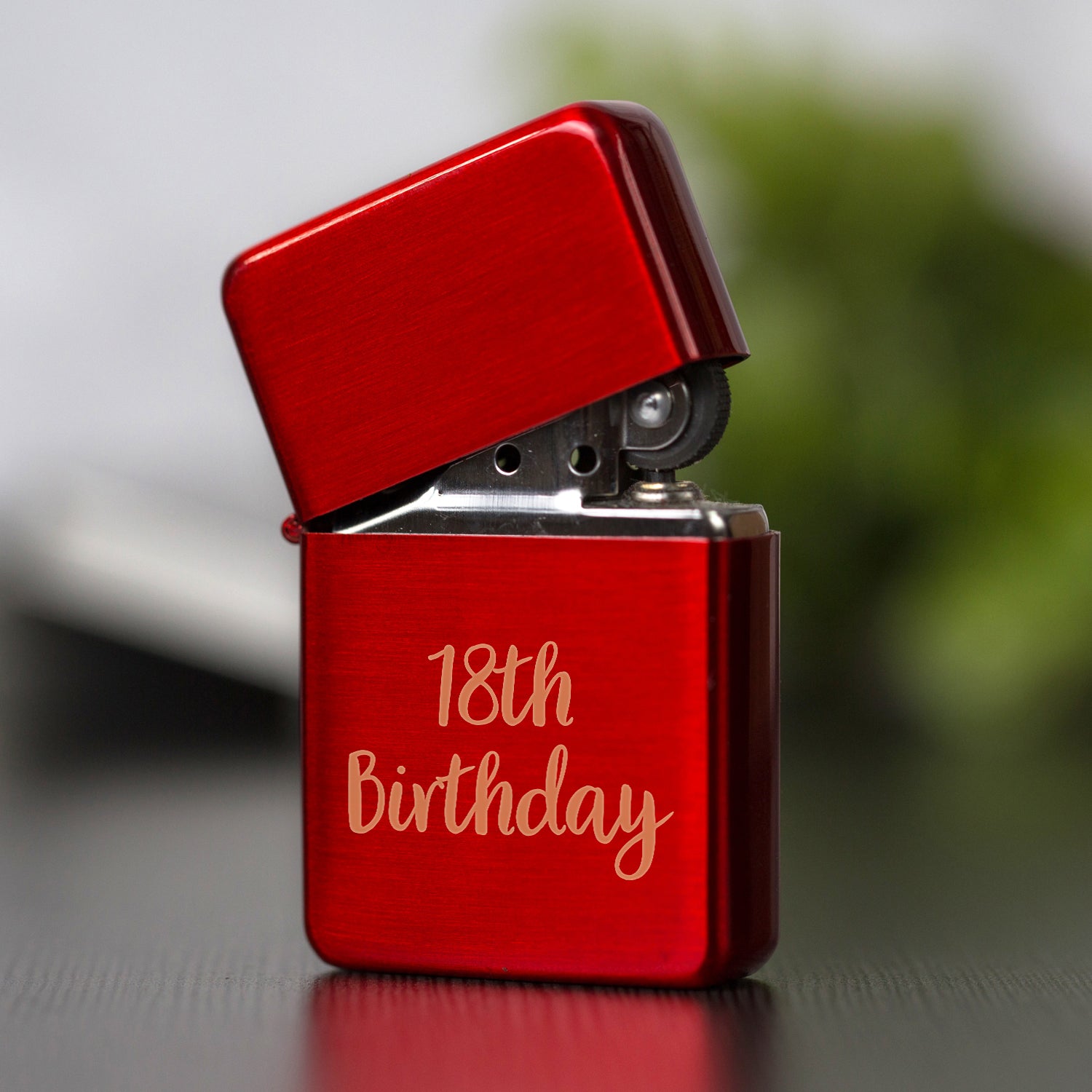 Engraved 18th Birthday Red Ice Lighter & Gift Box - Lighters