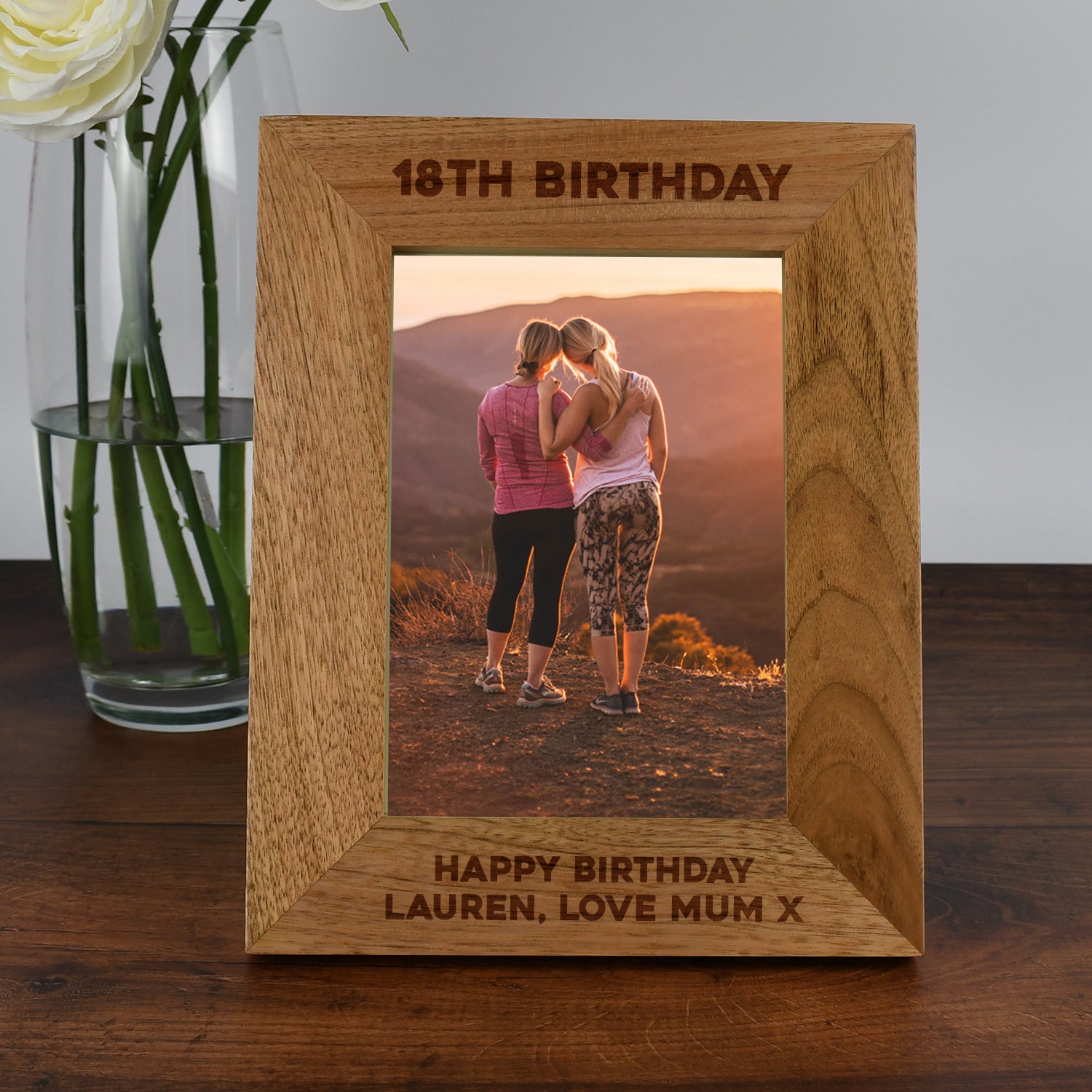 Personalised Wooden 5x7 18th Birthday Frame - Photo Frames