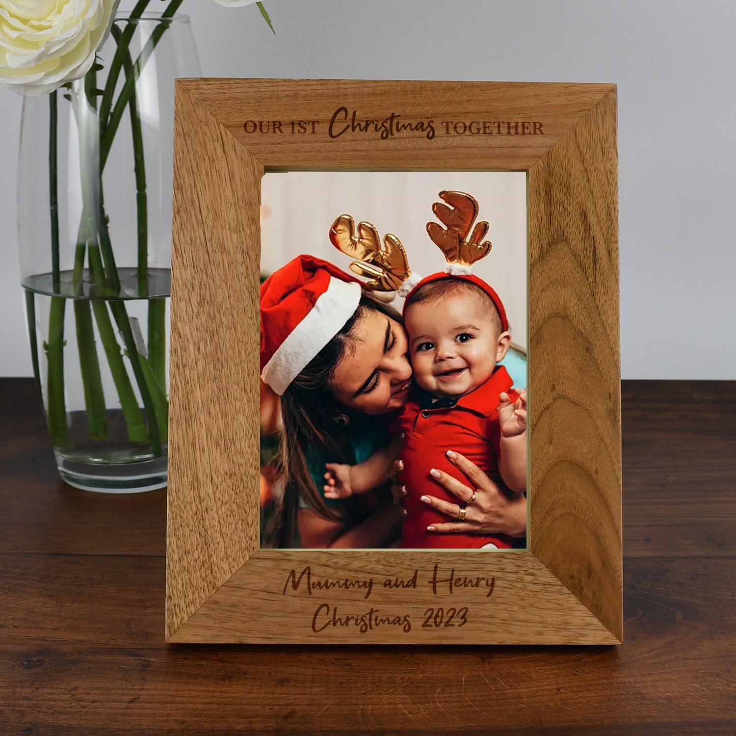 Personalised Wooden Our 1st Christmas Together Photo Frame - Photo Frames