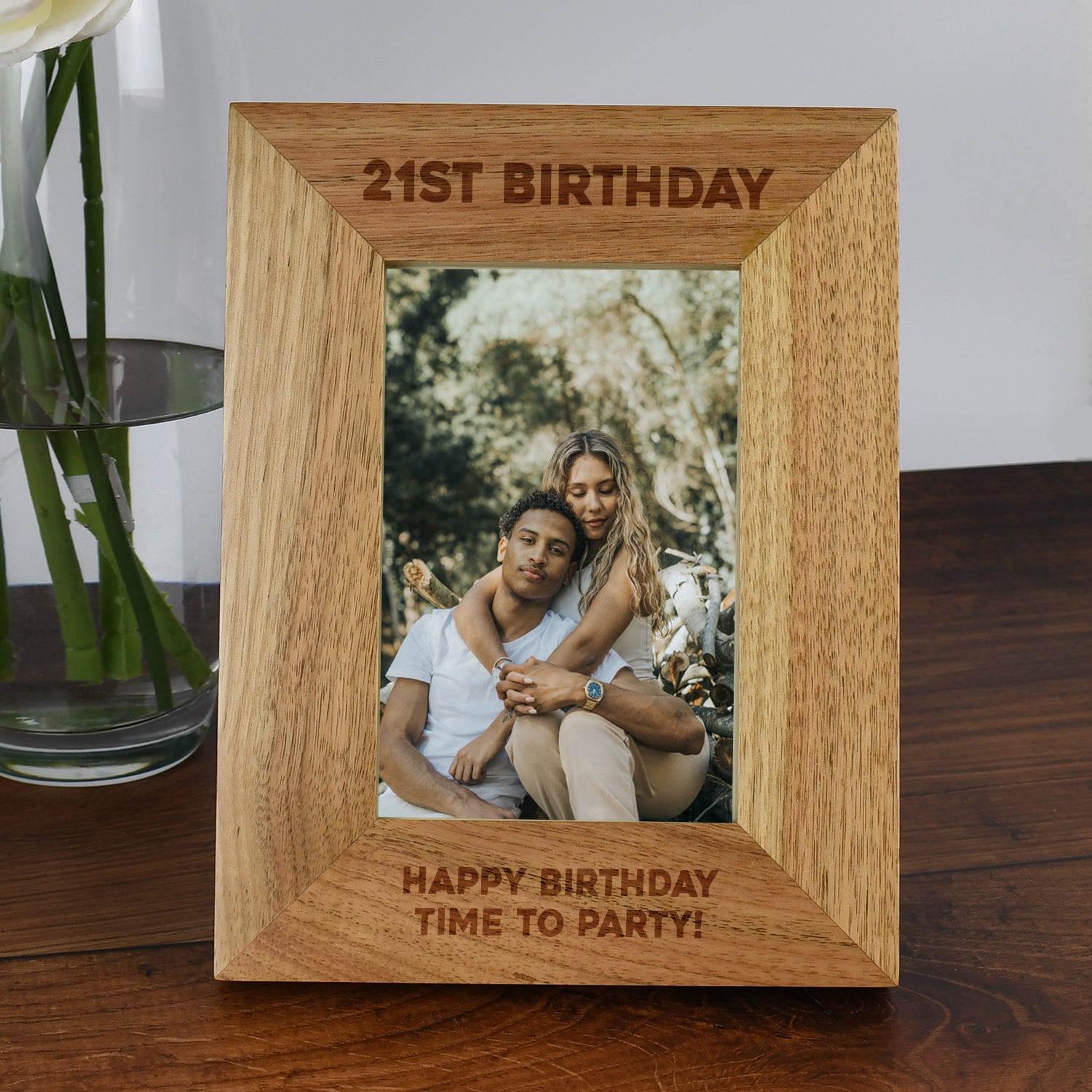 Personalised Wooden 4x6 21st Birthday Frame - Photo Frames