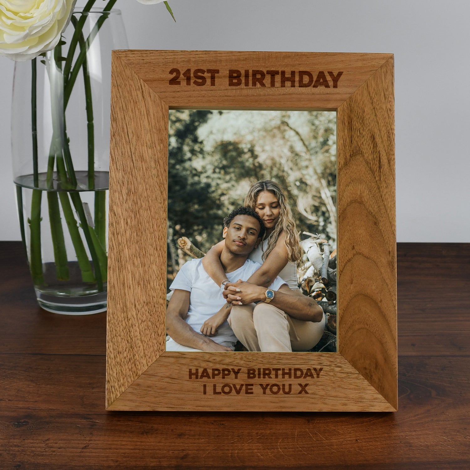 Personalised Wooden 5x7 21st Birthday Frame - Photo Frames