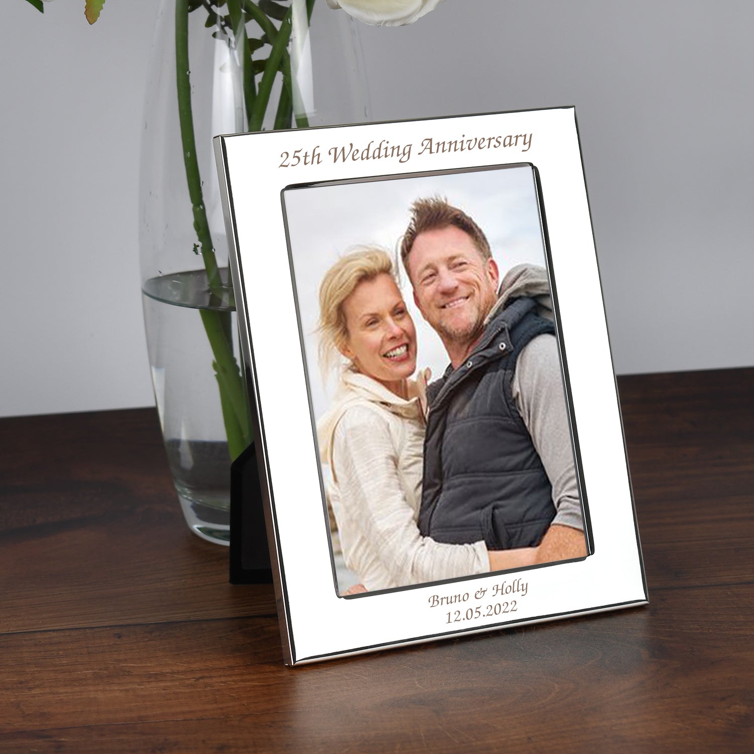 Personalised Silver 25th Wedding Anniversary Photo Frame - Photo Frames