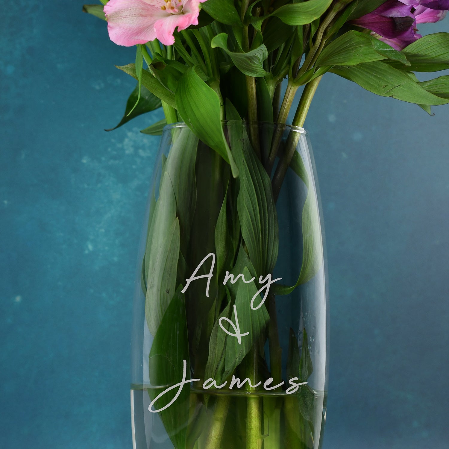 Personalised Couples Glass Bullet Vase - Bullet Vase