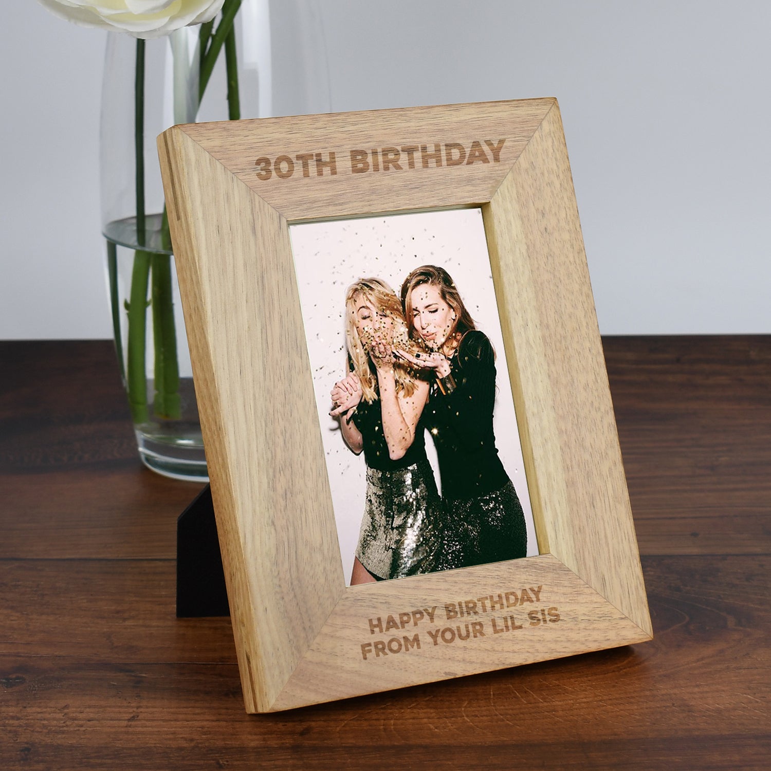 Personalised Wooden 4x6 30th Birthday Frame - Photo Frames