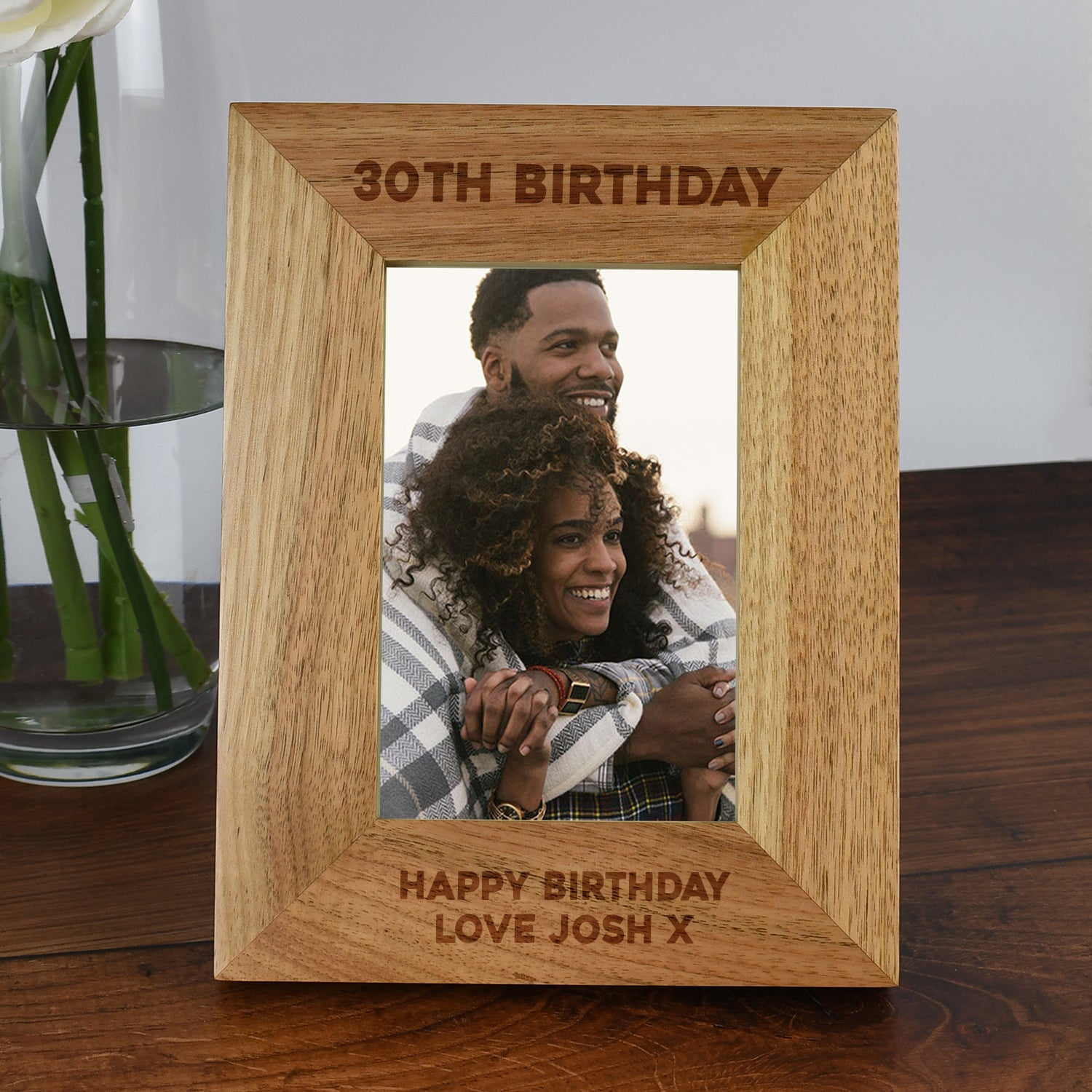 Personalised Wooden 4x6 30th Birthday Frame - Photo Frames