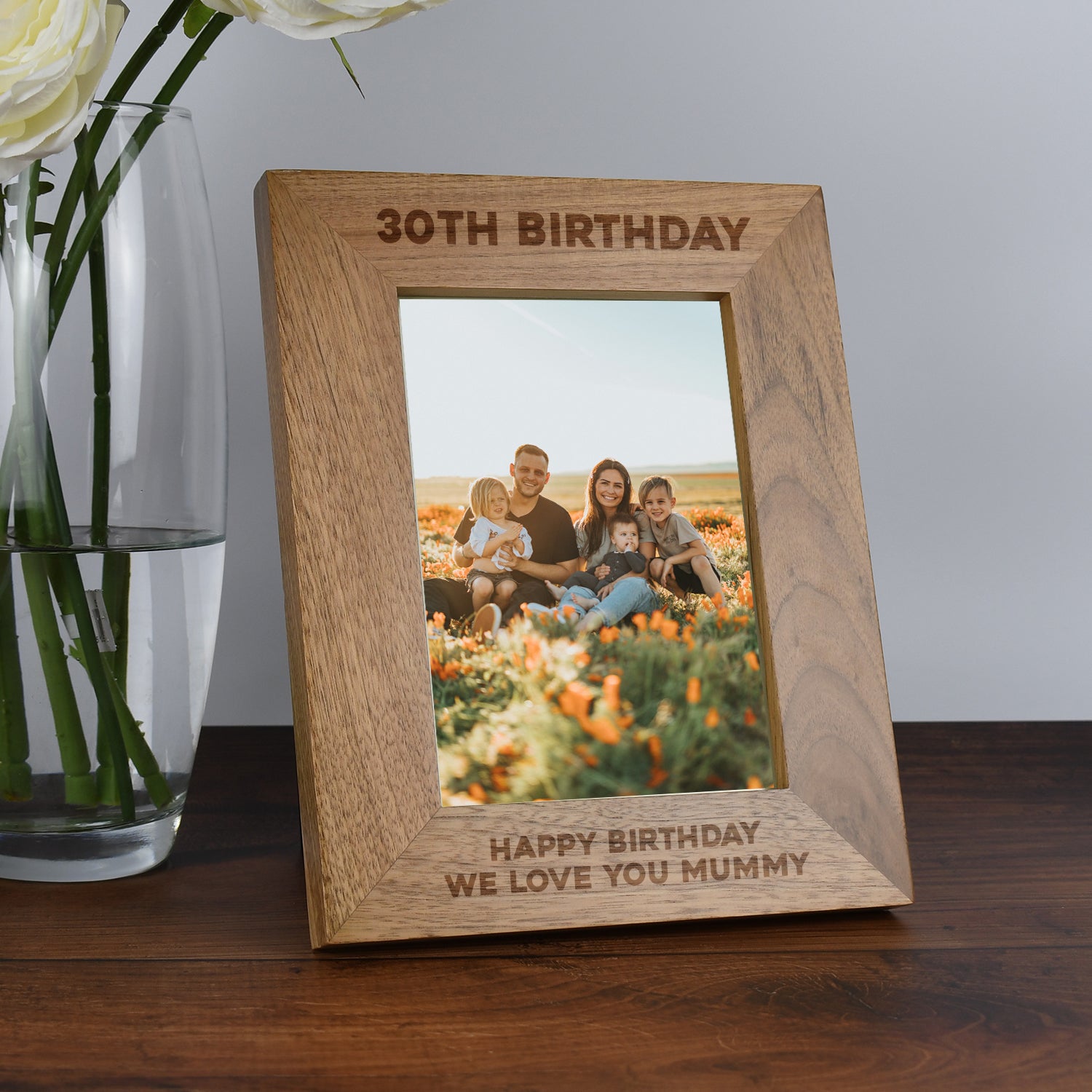 Personalised Wooden 5x7 30th Birthday Frame - Photo Frames