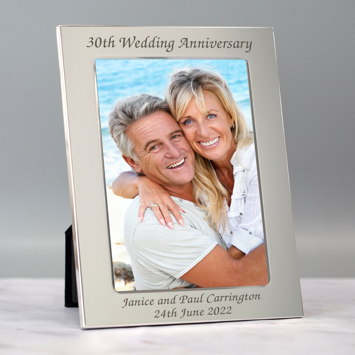Personalised Silver 30th Wedding Anniversary Photo Frame - Photo Frames