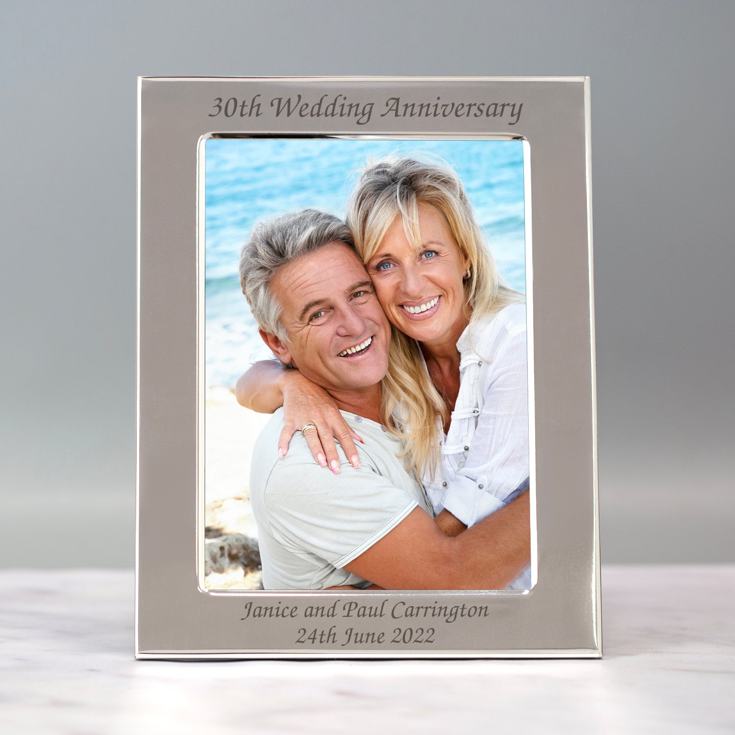 Personalised Silver 30th Wedding Anniversary Photo Frame - Photo Frames
