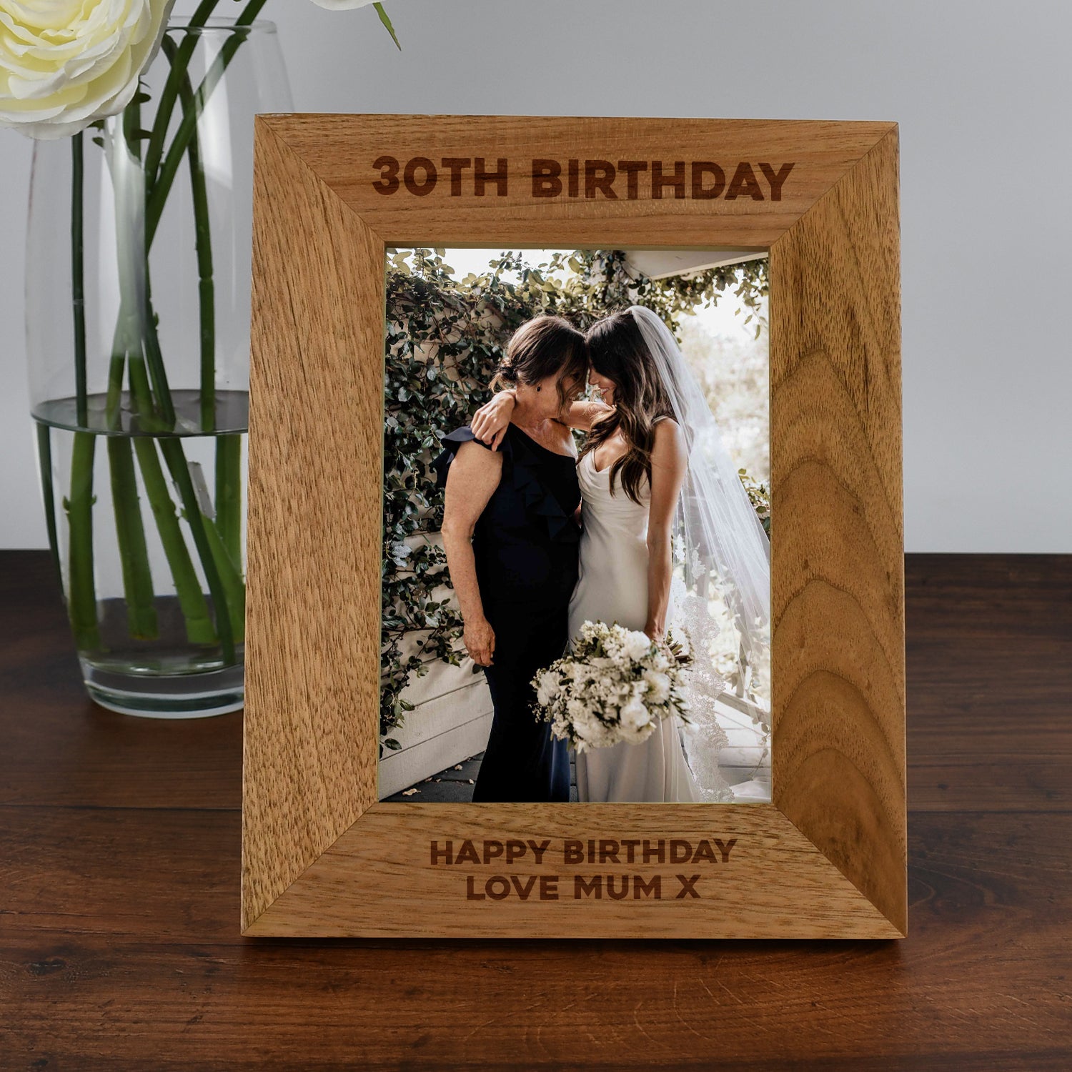 Personalised Wooden 5x7 30th Birthday Frame - Photo Frames