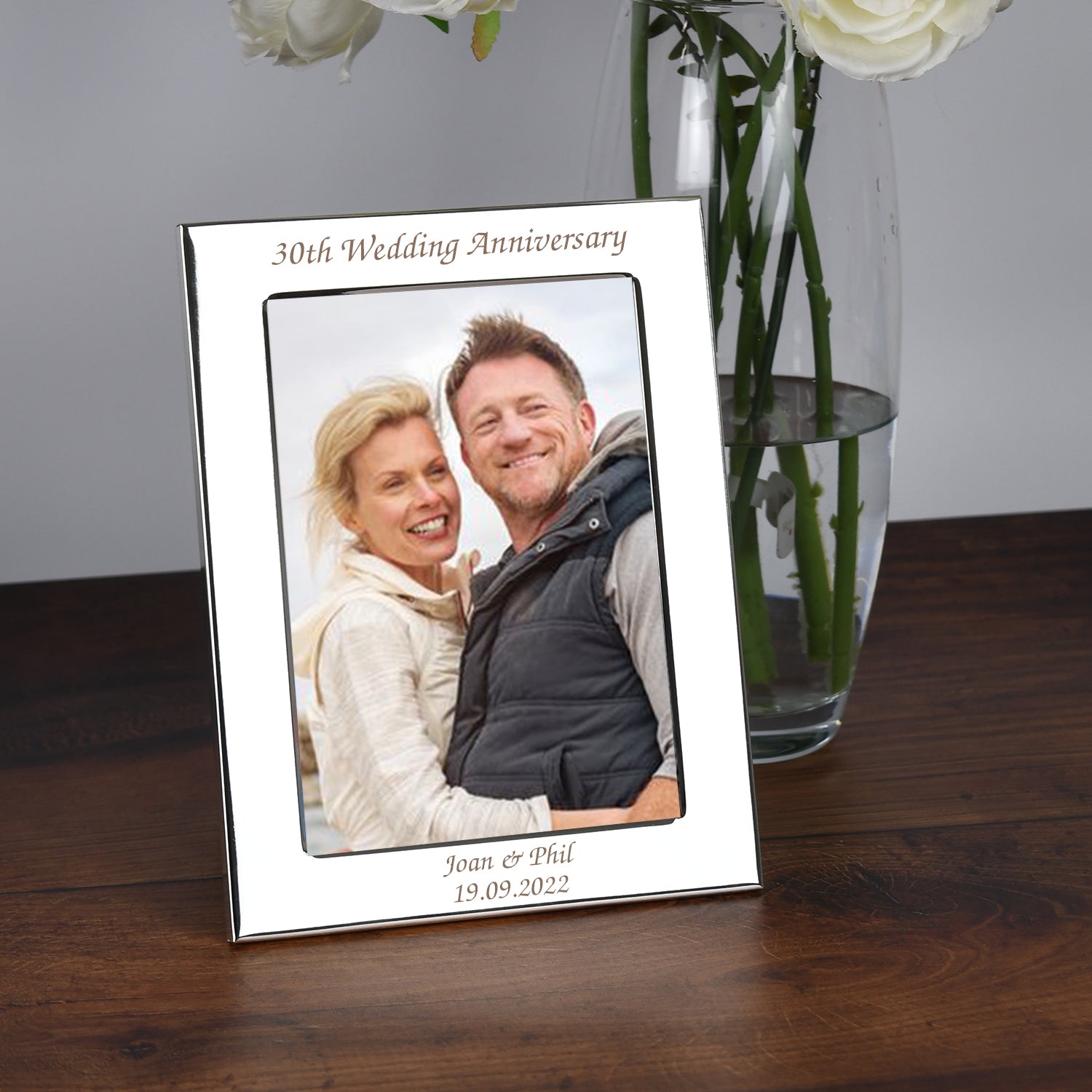 Personalised Silver 30th Wedding Anniversary Photo Frame - Photo Frames