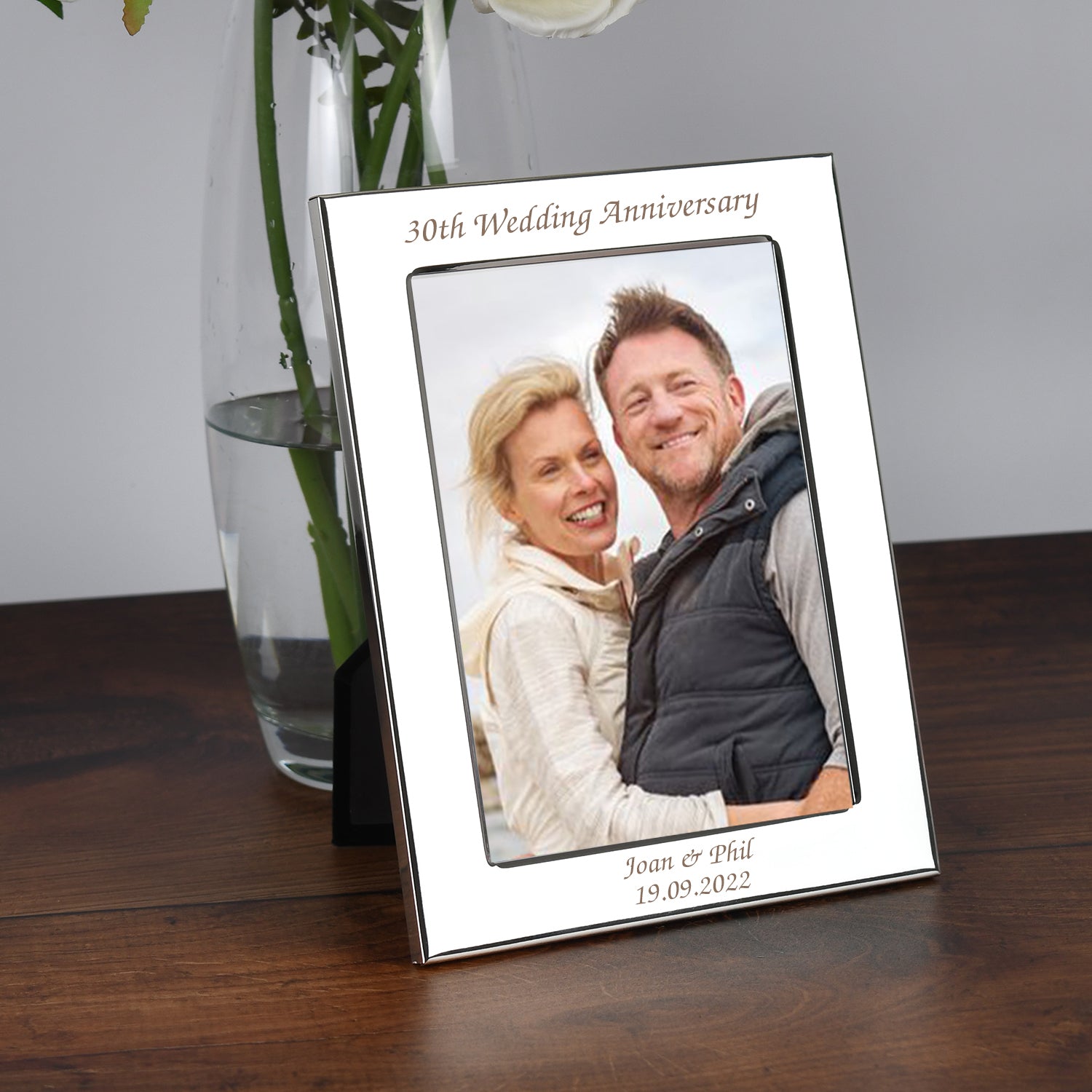 Personalised Silver 30th Wedding Anniversary Photo Frame - Photo Frames