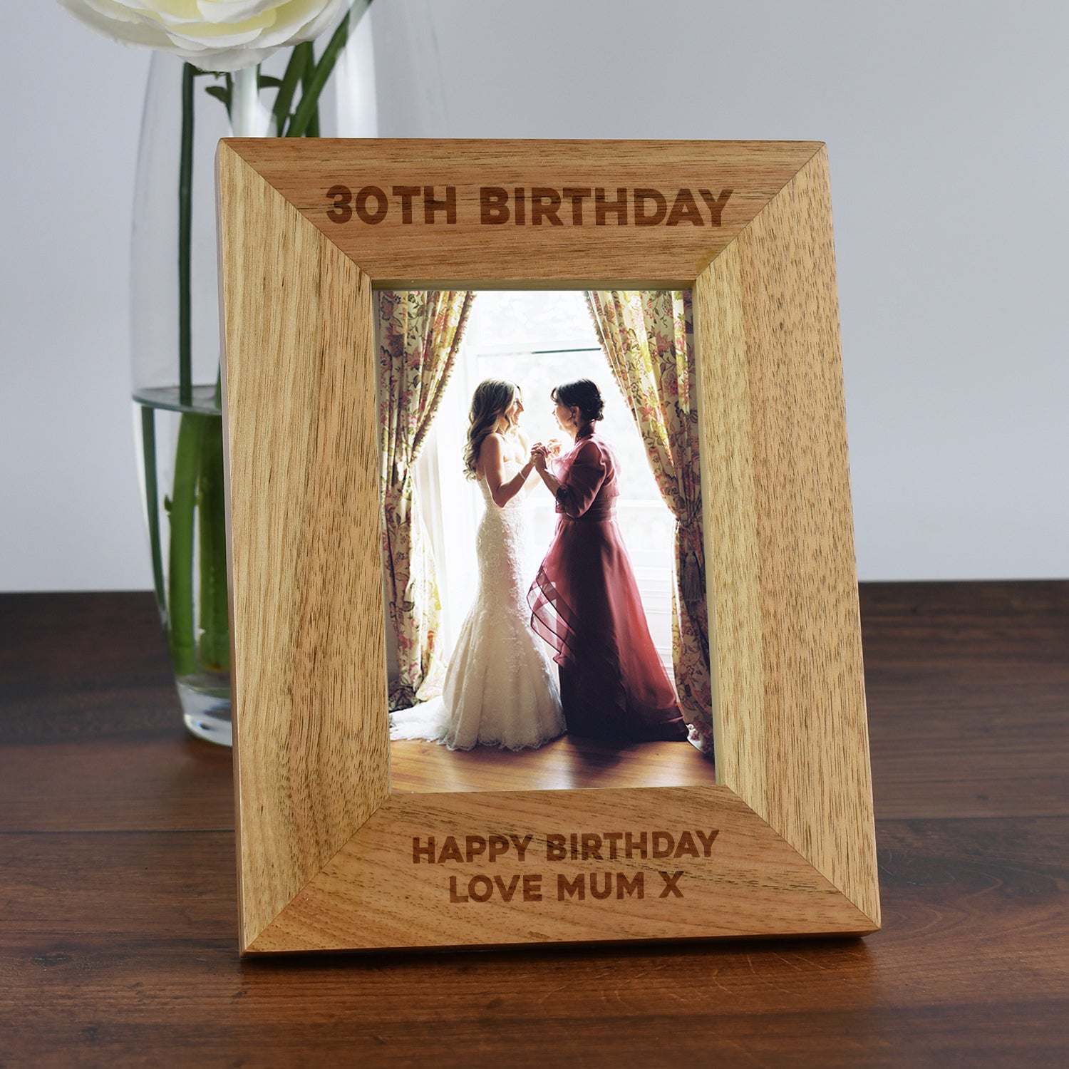 Personalised Wooden 4x6 30th Birthday Frame - Photo Frames
