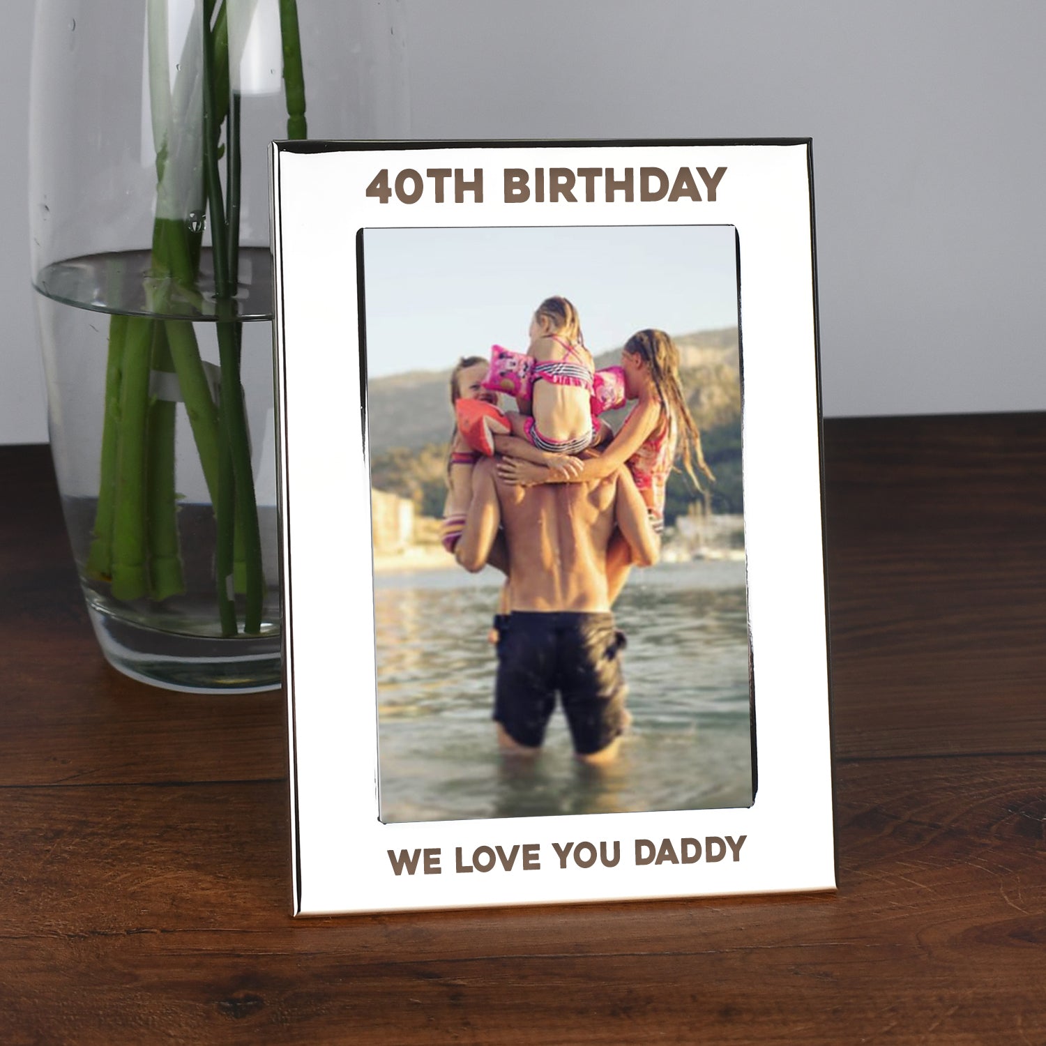 Personalised Silver 4x6 40th Birthday Photo Frame - Photo Frames