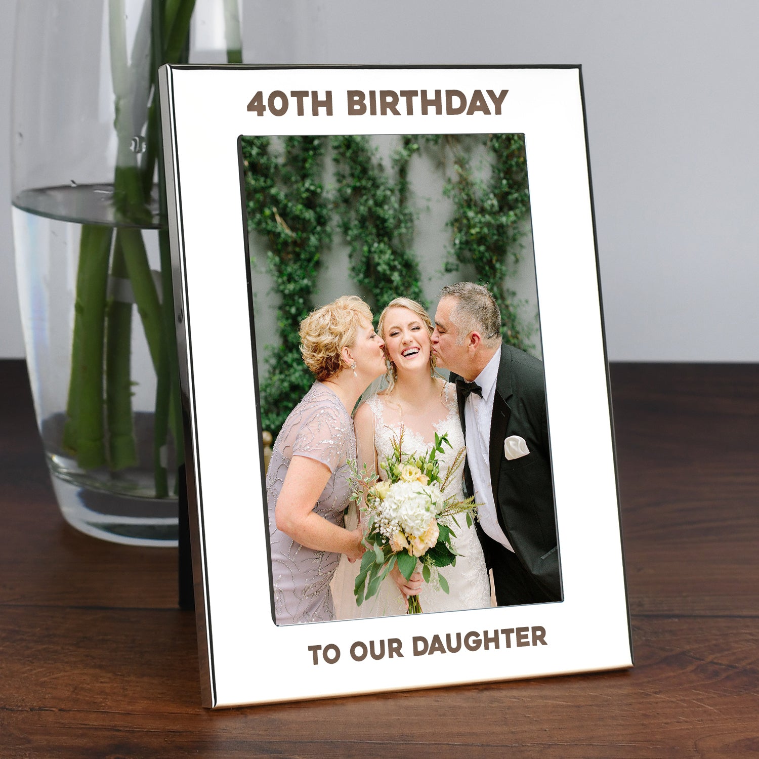 Personalised Silver 4x6 40th Birthday Photo Frame - Photo Frames