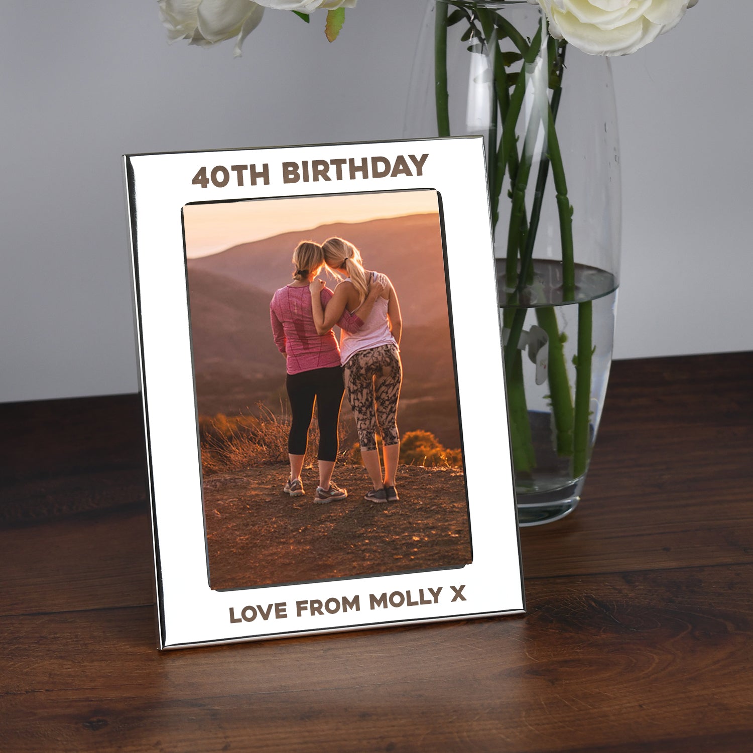Personalised Silver 5x7 40th Birthday Photo Frame - Photo Frames