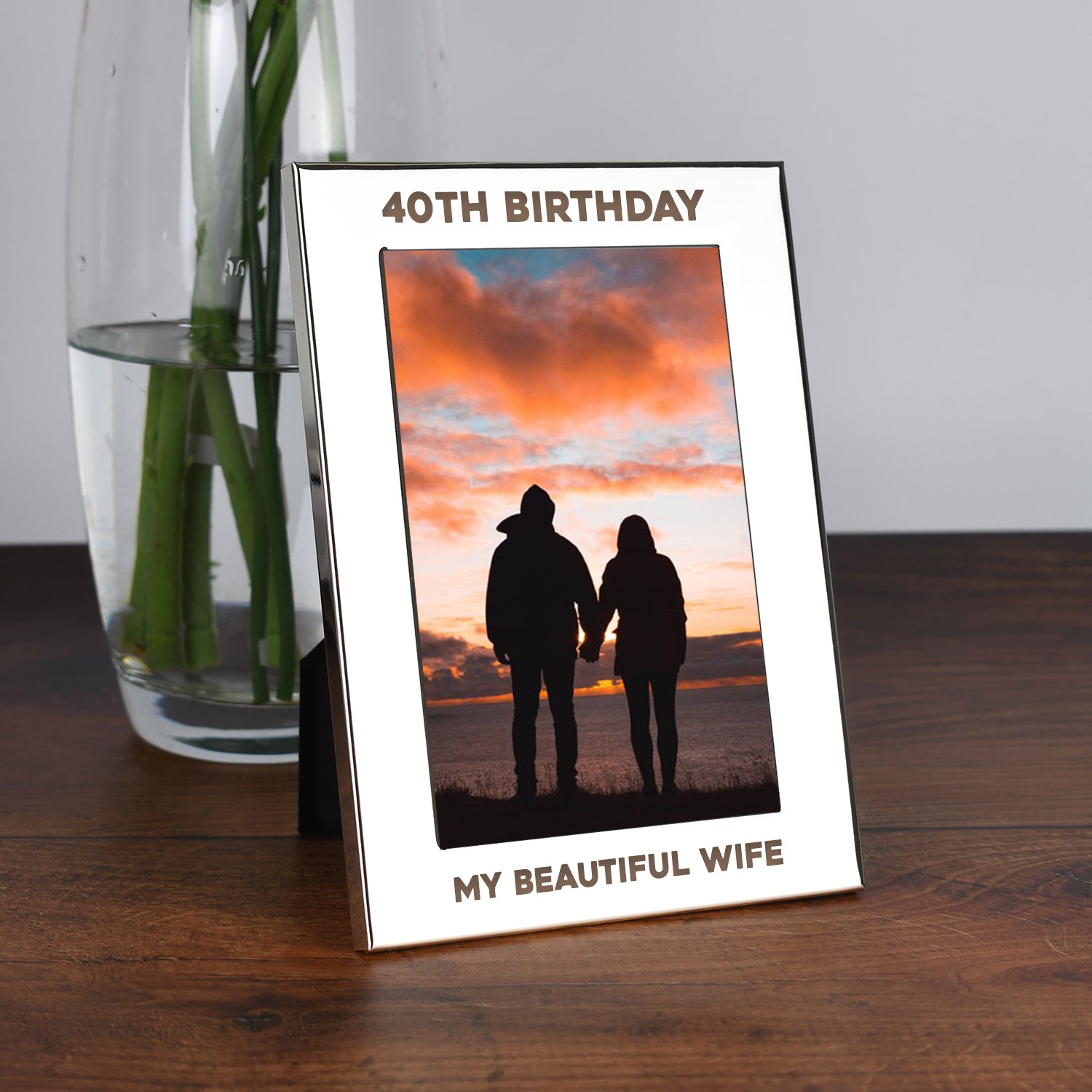 Personalised Silver 4x6 40th Birthday Photo Frame - Photo Frames