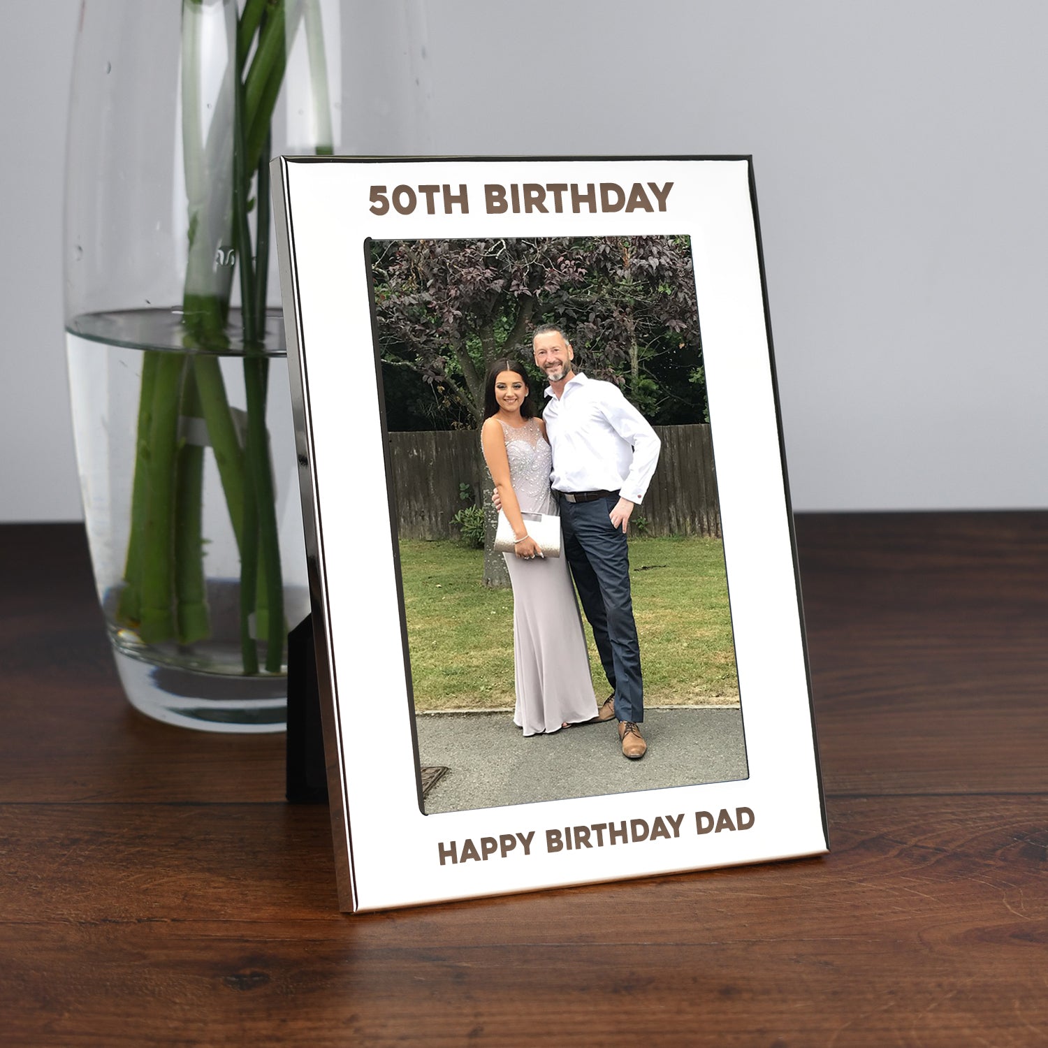 Personalised Silver 4x6 50th Birthday Photo Frame - Photo Frames