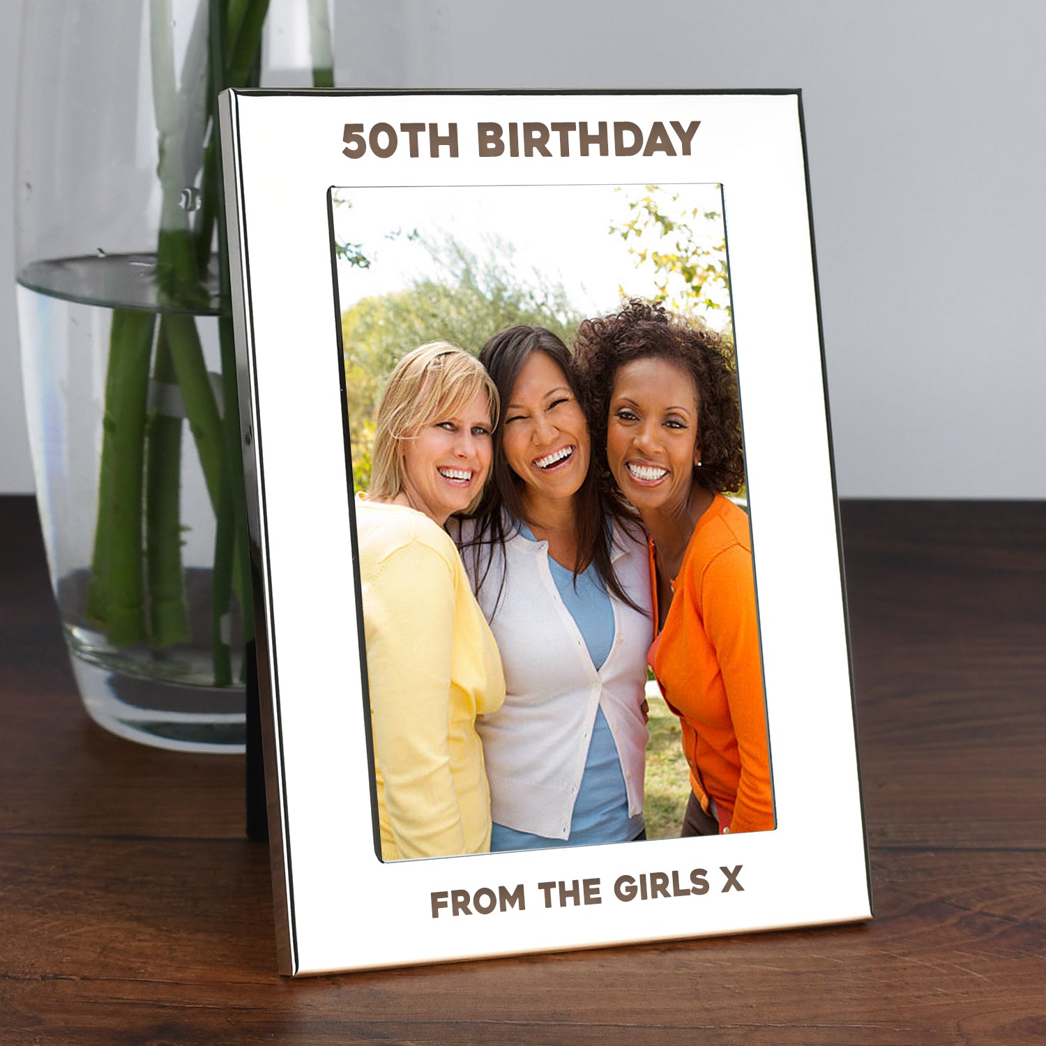 Personalised Silver 4x6 50th Birthday Photo Frame - Photo Frames