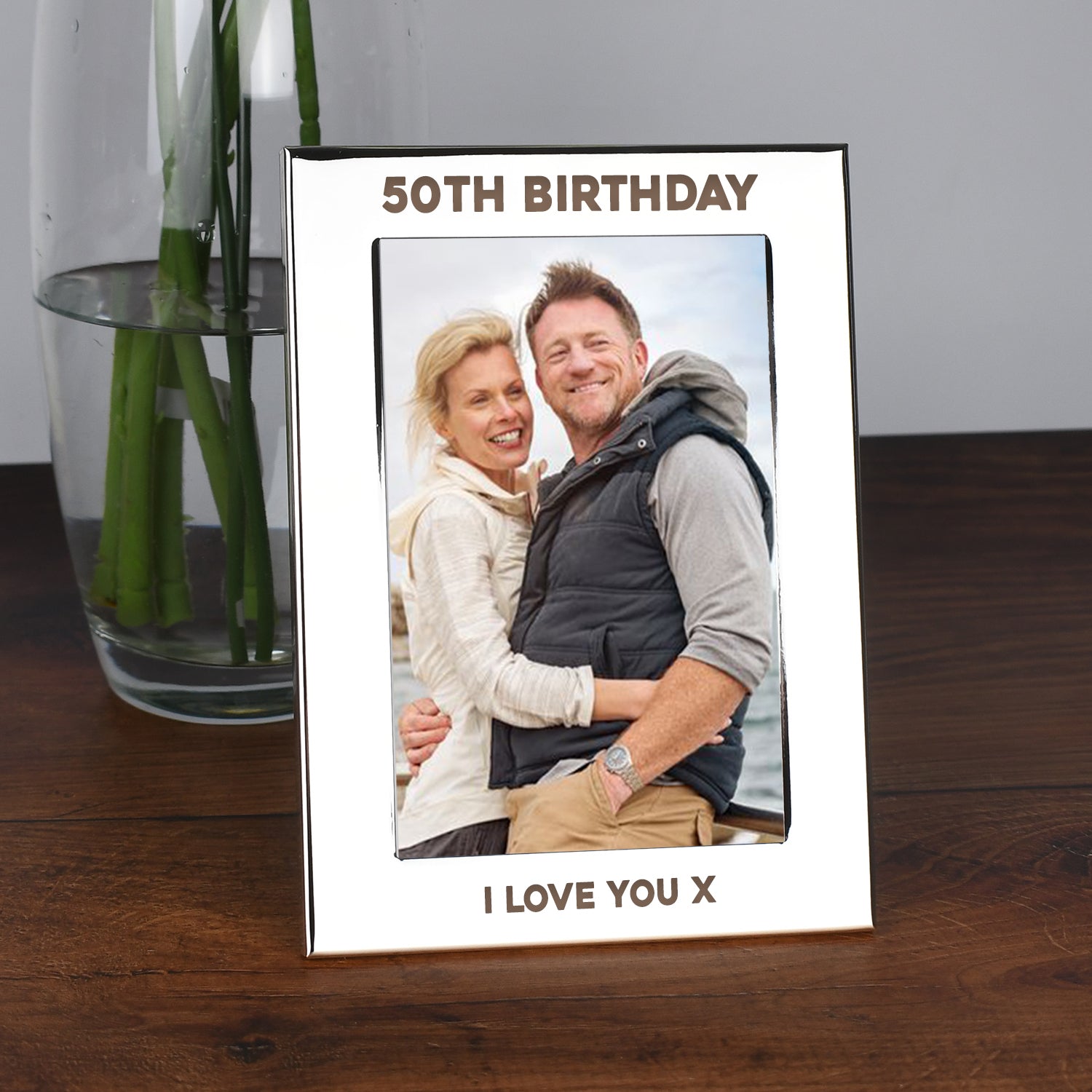 Personalised Silver 4x6 50th Birthday Photo Frame - Photo Frames