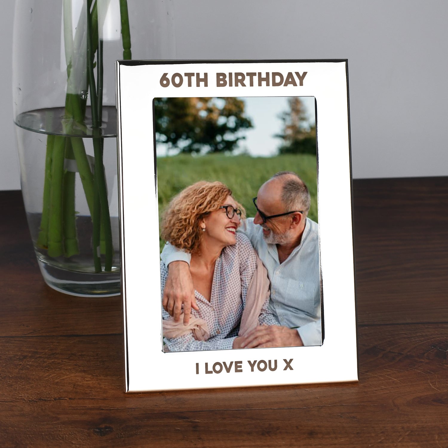 Personalised Silver 4x6 60th Birthday Photo Frame - Photo Frames
