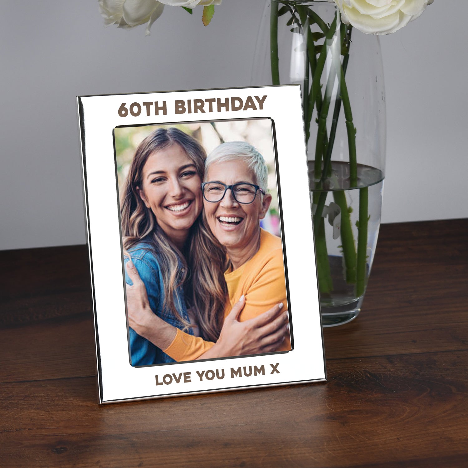 Personalised Silver 5x7 60th Birthday Photo Frame - Photo Frames