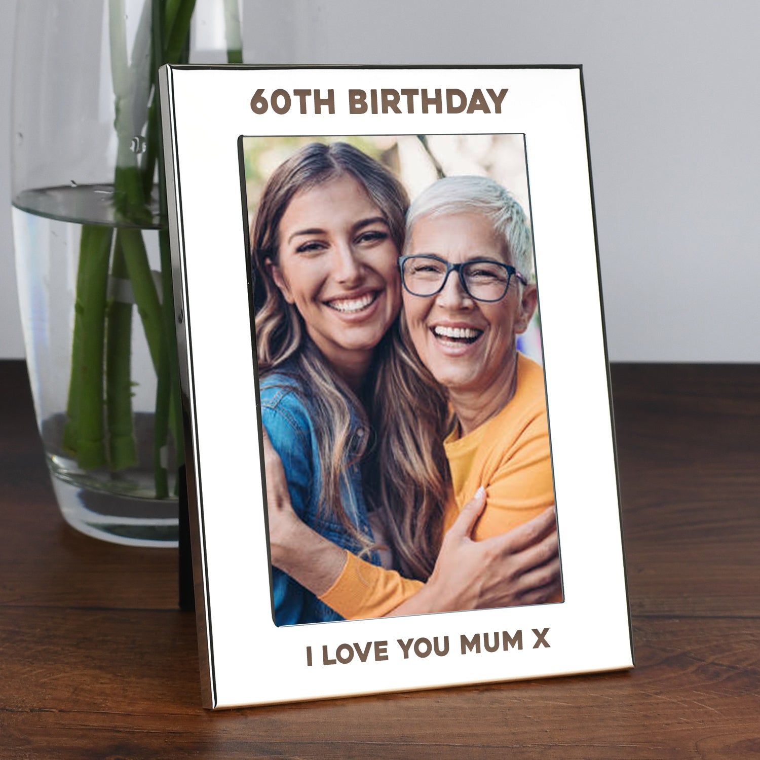 Personalised Silver 4x6 60th Birthday Photo Frame - Photo Frames