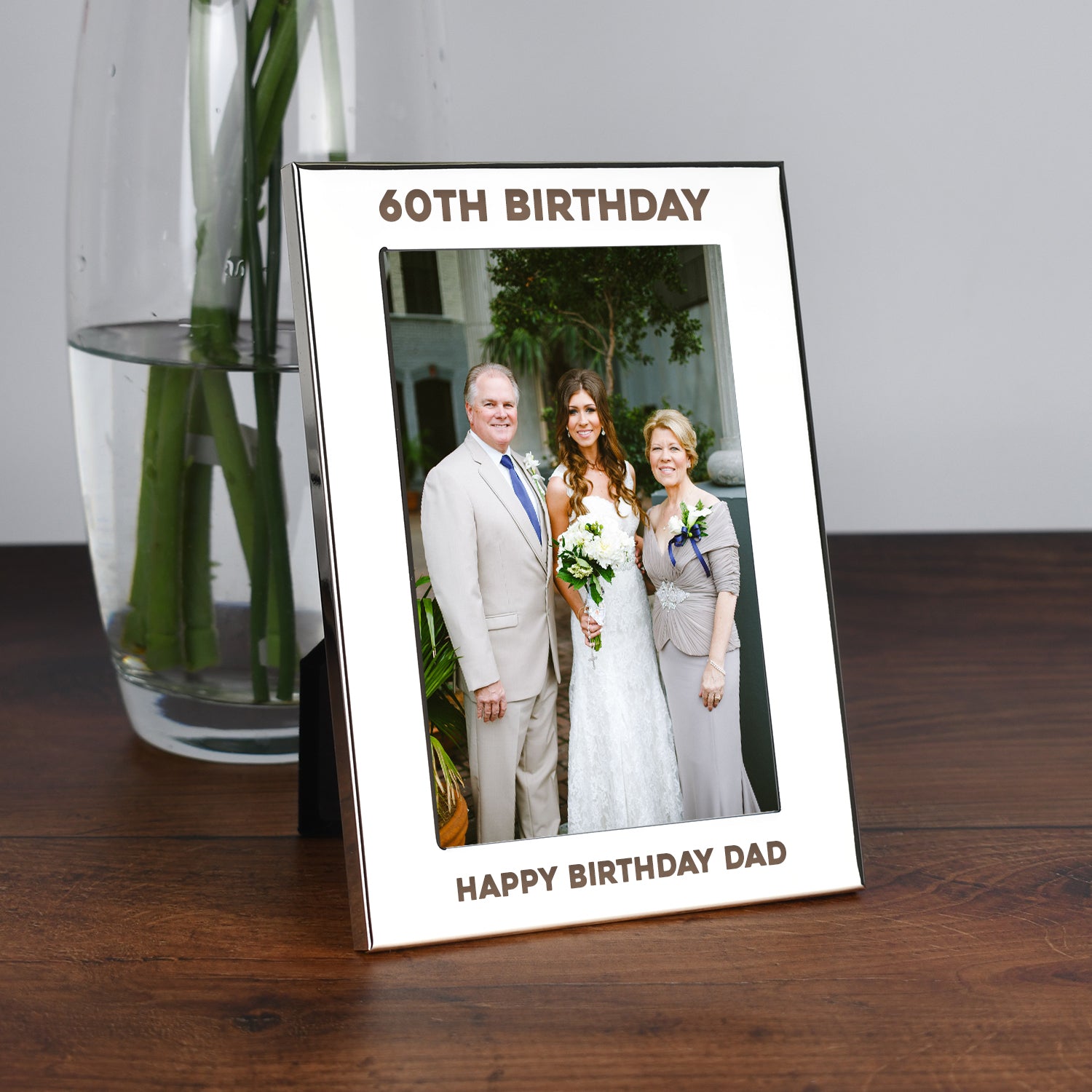 Personalised Silver 4x6 60th Birthday Photo Frame - Photo Frames