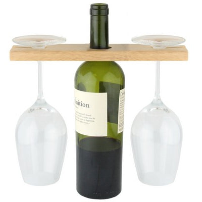 Personalised Years Wooden Wine Glass & Bottle Holder - Wooden Wine Holders