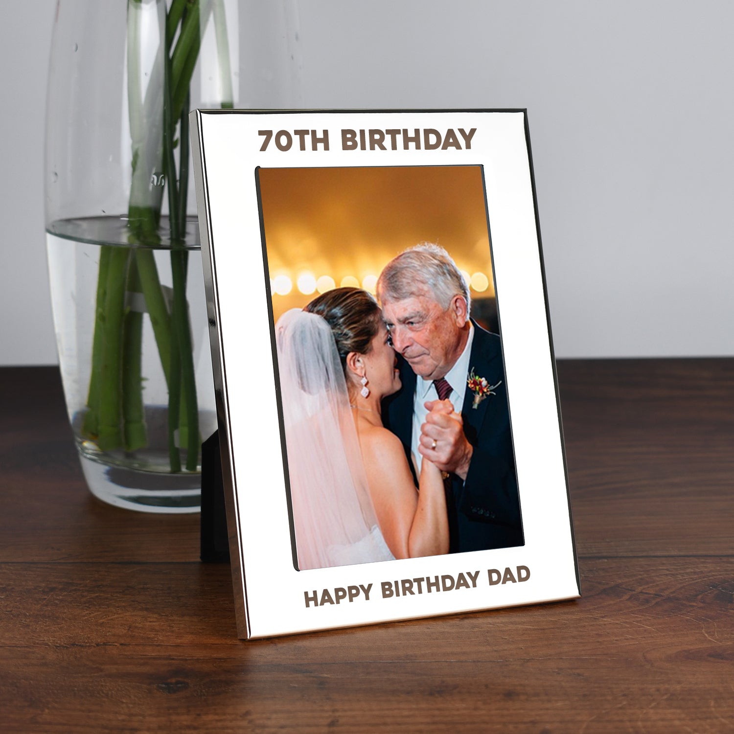 Personalised Silver 4x6 70th Birthday Photo Frame - Photo Frames