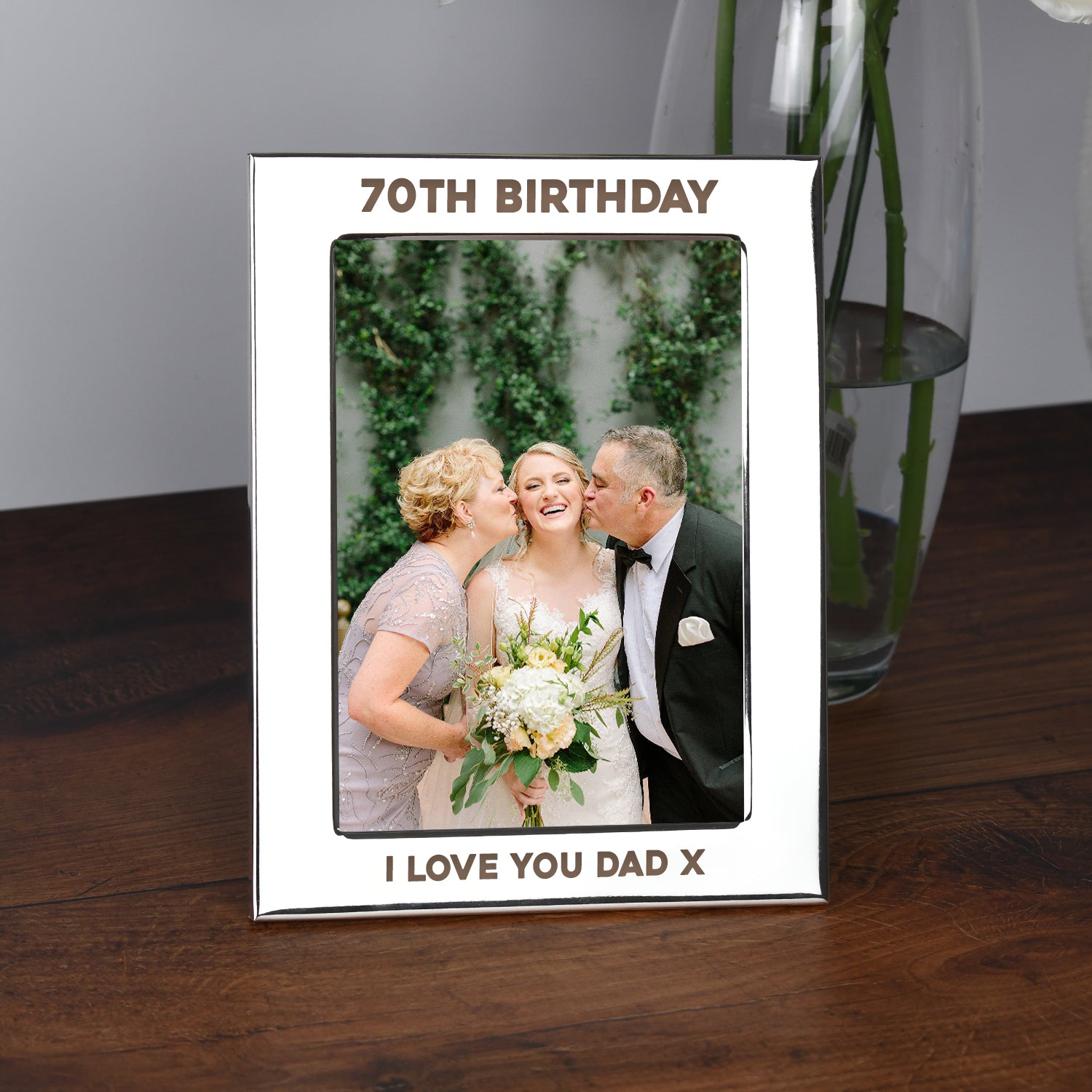 Personalised Silver 5x7 70th Birthday Photo Frame - Photo Frames