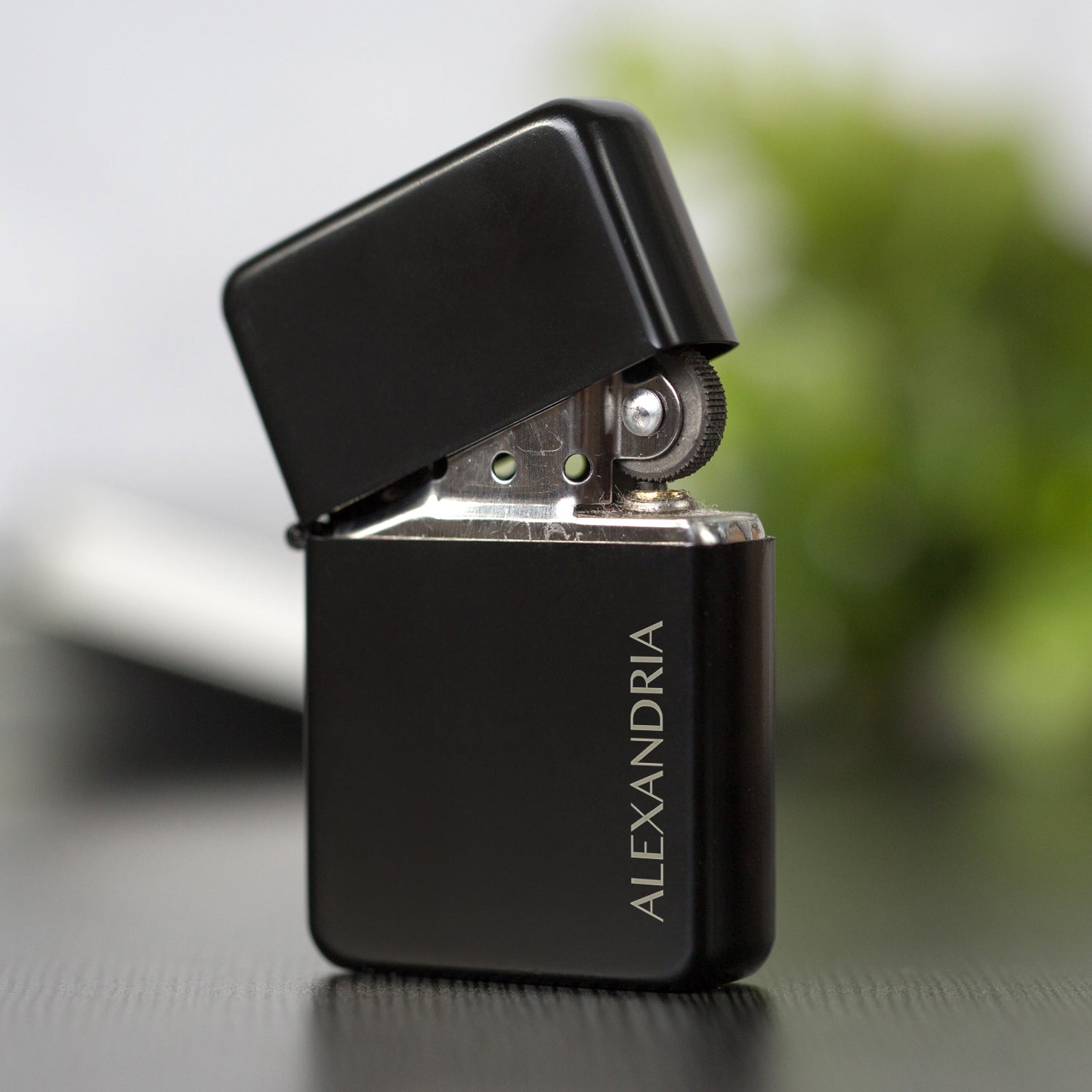 Personalised Name Black Lighter & Gift Box - Lighters