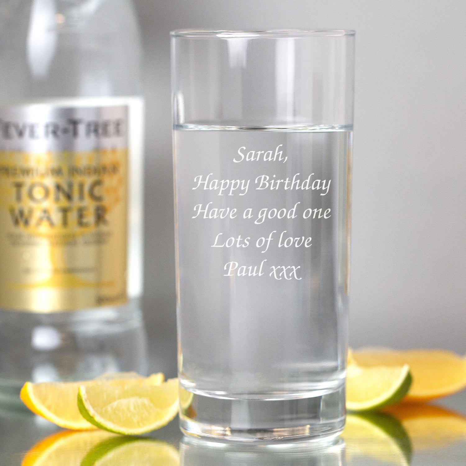 Personalised Any Message Hi Ball Glass - Hi Ball Glass