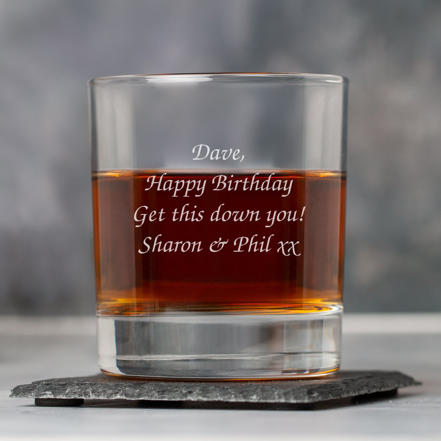 Personalised Message Glass Tumbler - Glass Tumblers