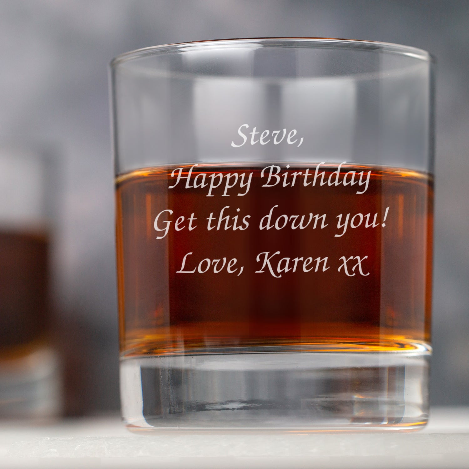 Personalised Message Glass Tumbler - Glass Tumblers