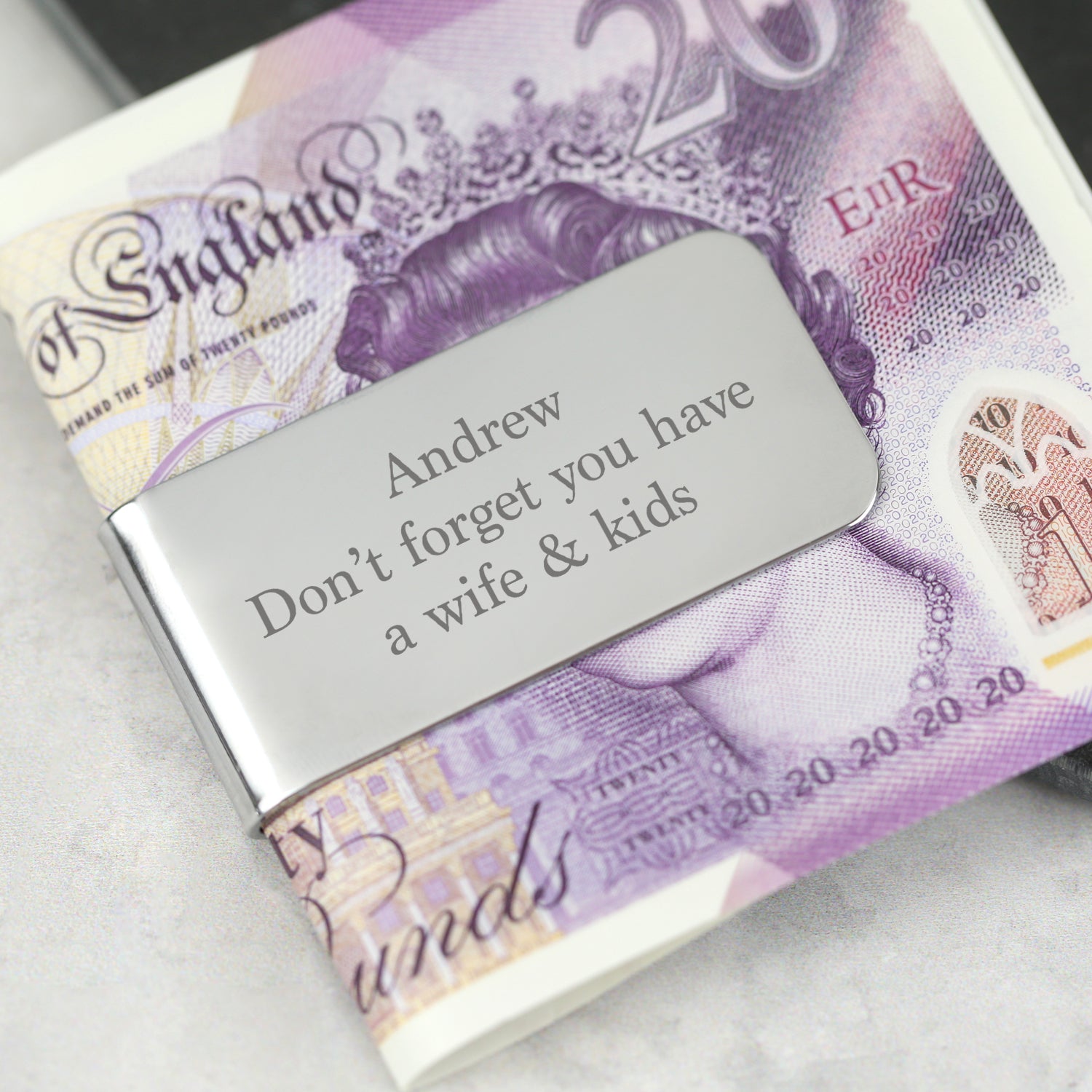 Personalised Message Money Clip - Accessories