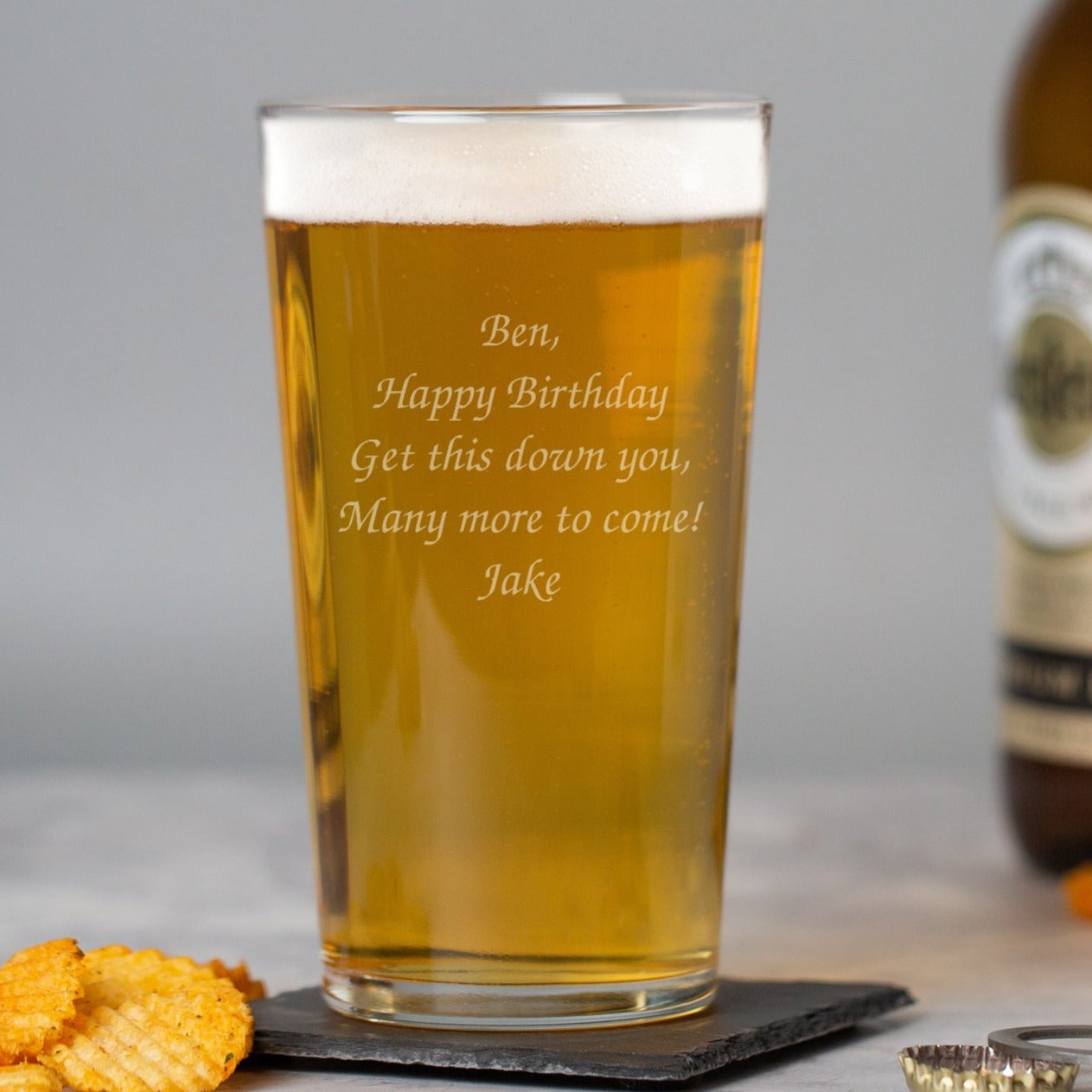 Personalised Any Message Pint Glass - Beer Glasses