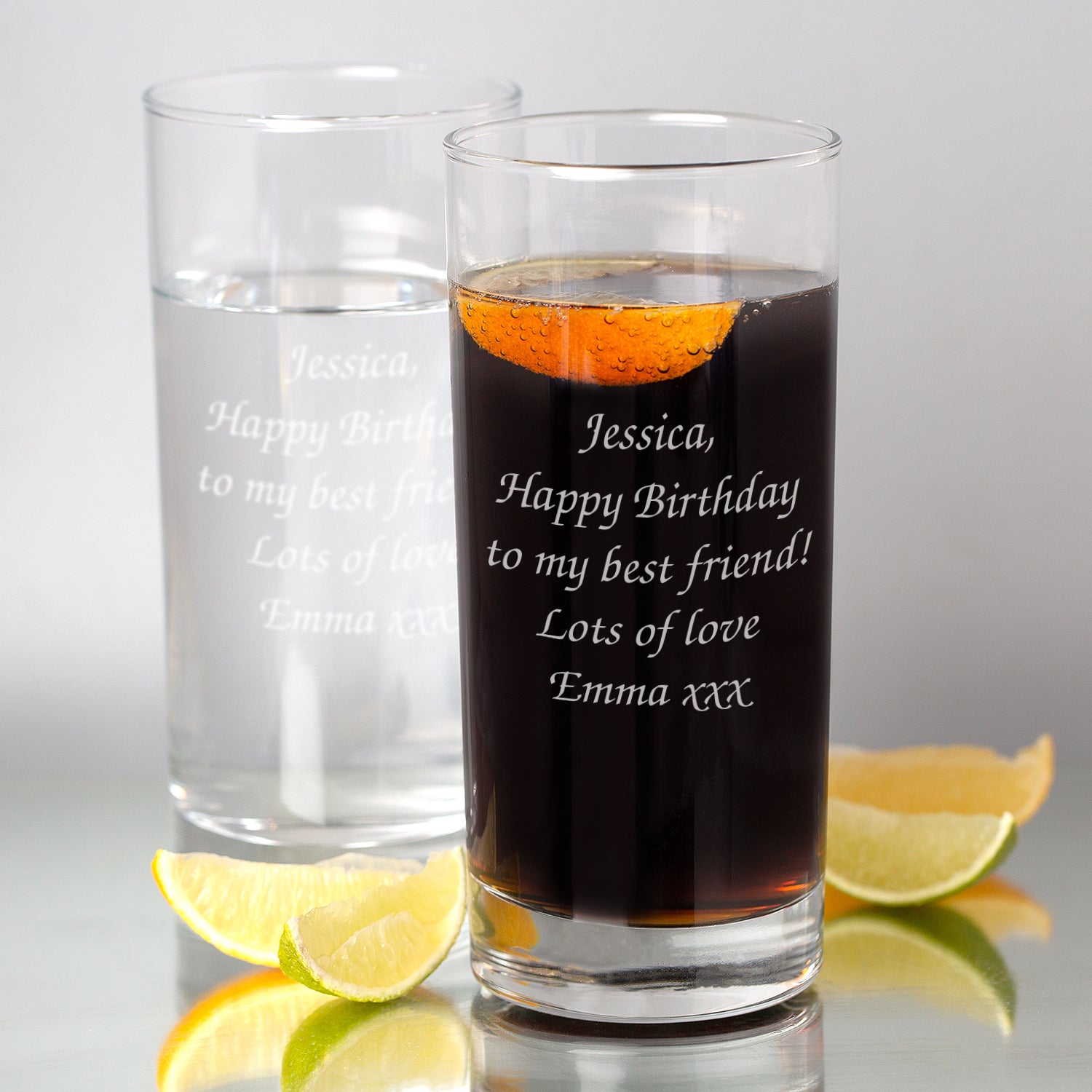 Personalised Any Message Hi Ball Glass - Hi Ball Glass