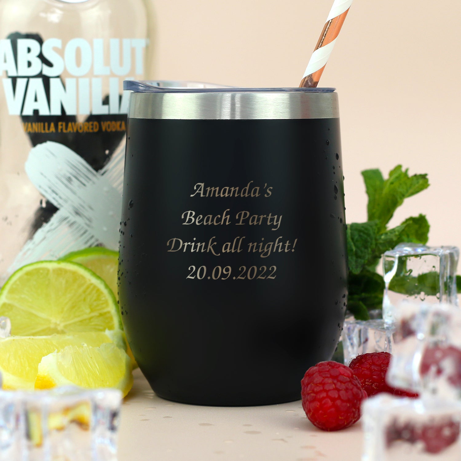 Personalised Any Message Thermos Insulated Travel Tumbler