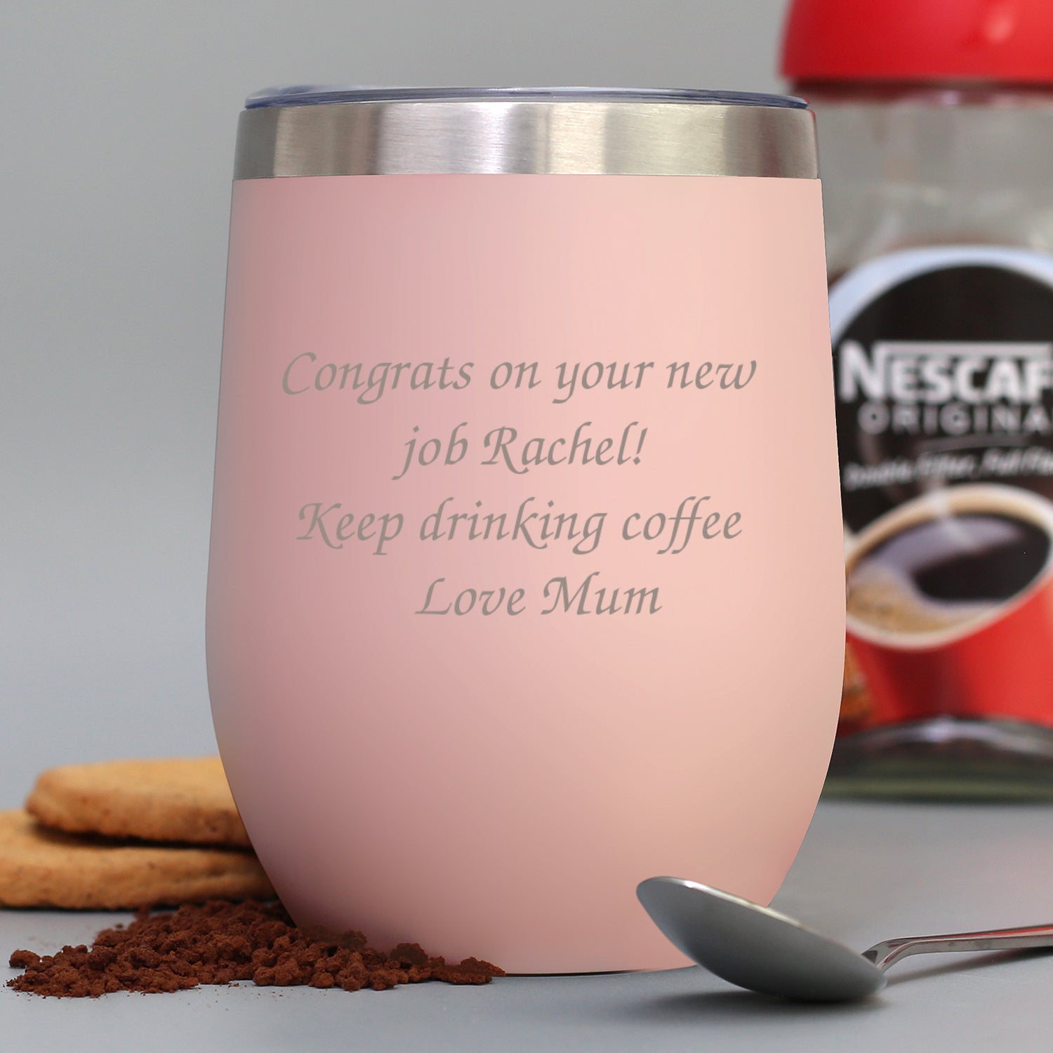 Personalised Any Message Thermos Insulated Travel Tumbler