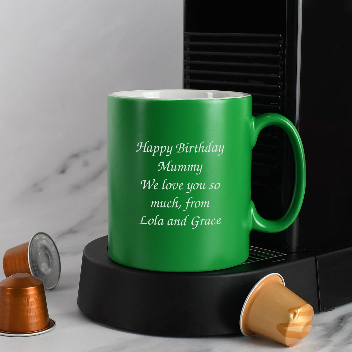Personalised Any Message Mug - Green - Mugs