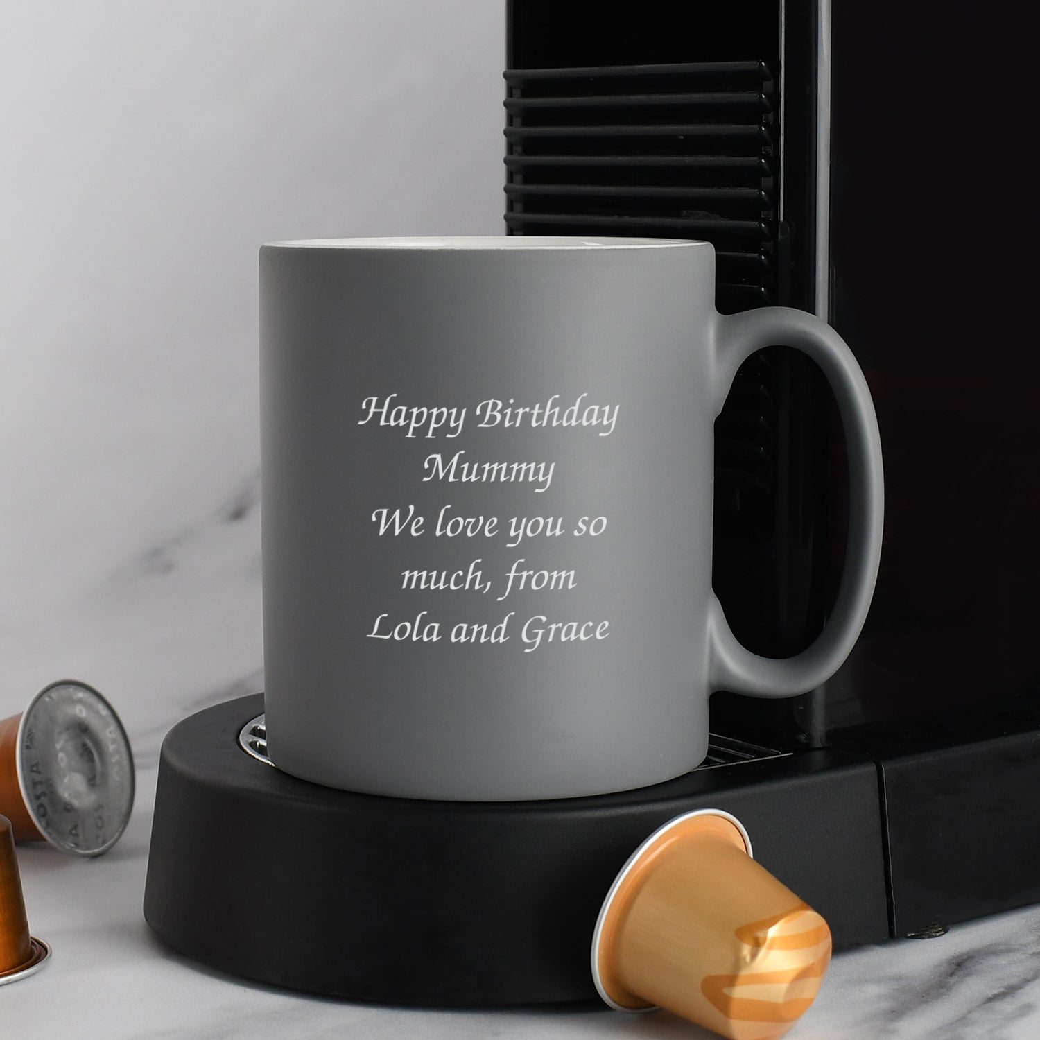 Personalised Any Message Mug - Grey - Mugs
