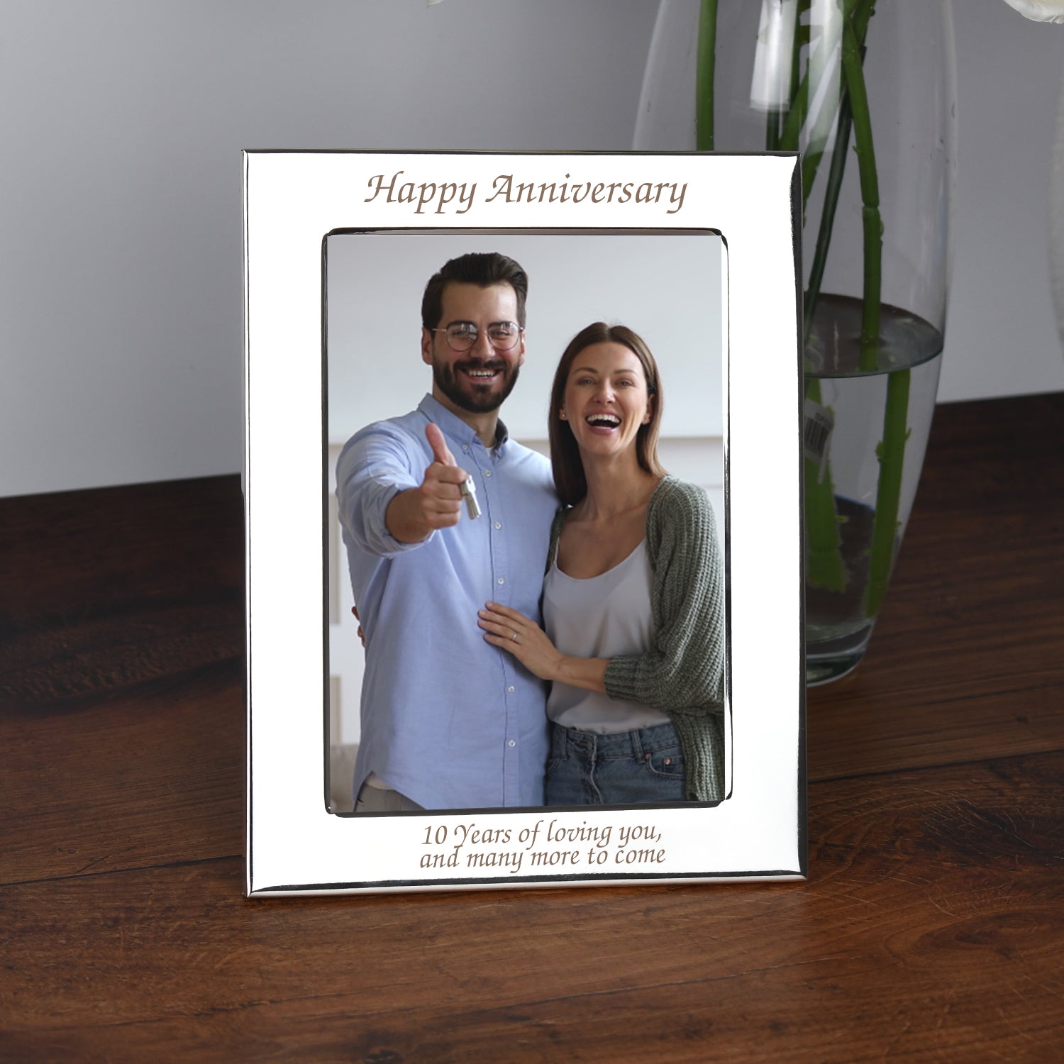 Personalised Silver 5x7 Any Message Photo Frame - Photo Frames