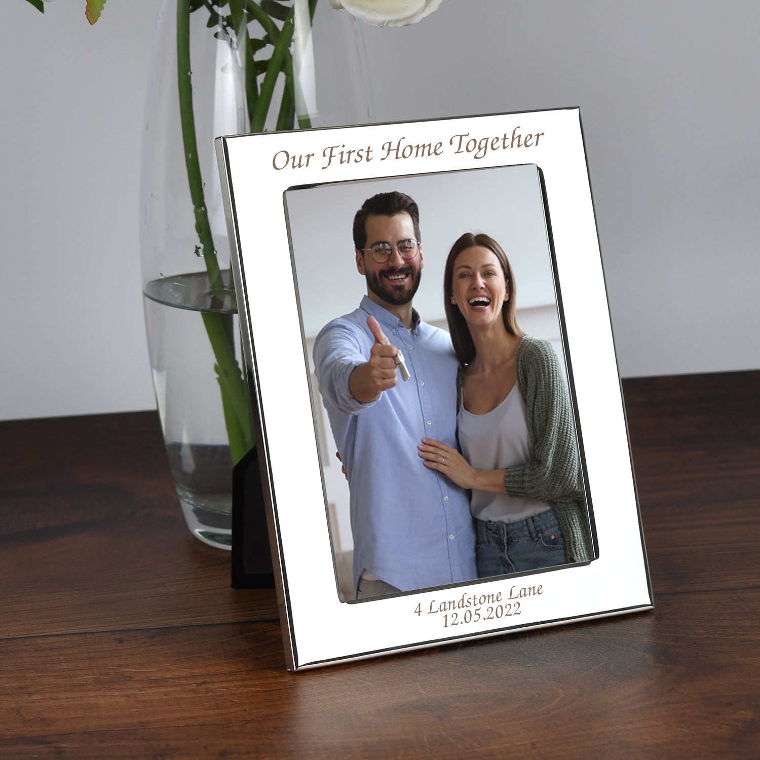 Personalised Silver 5x7 Any Message Photo Frame - Photo Frames